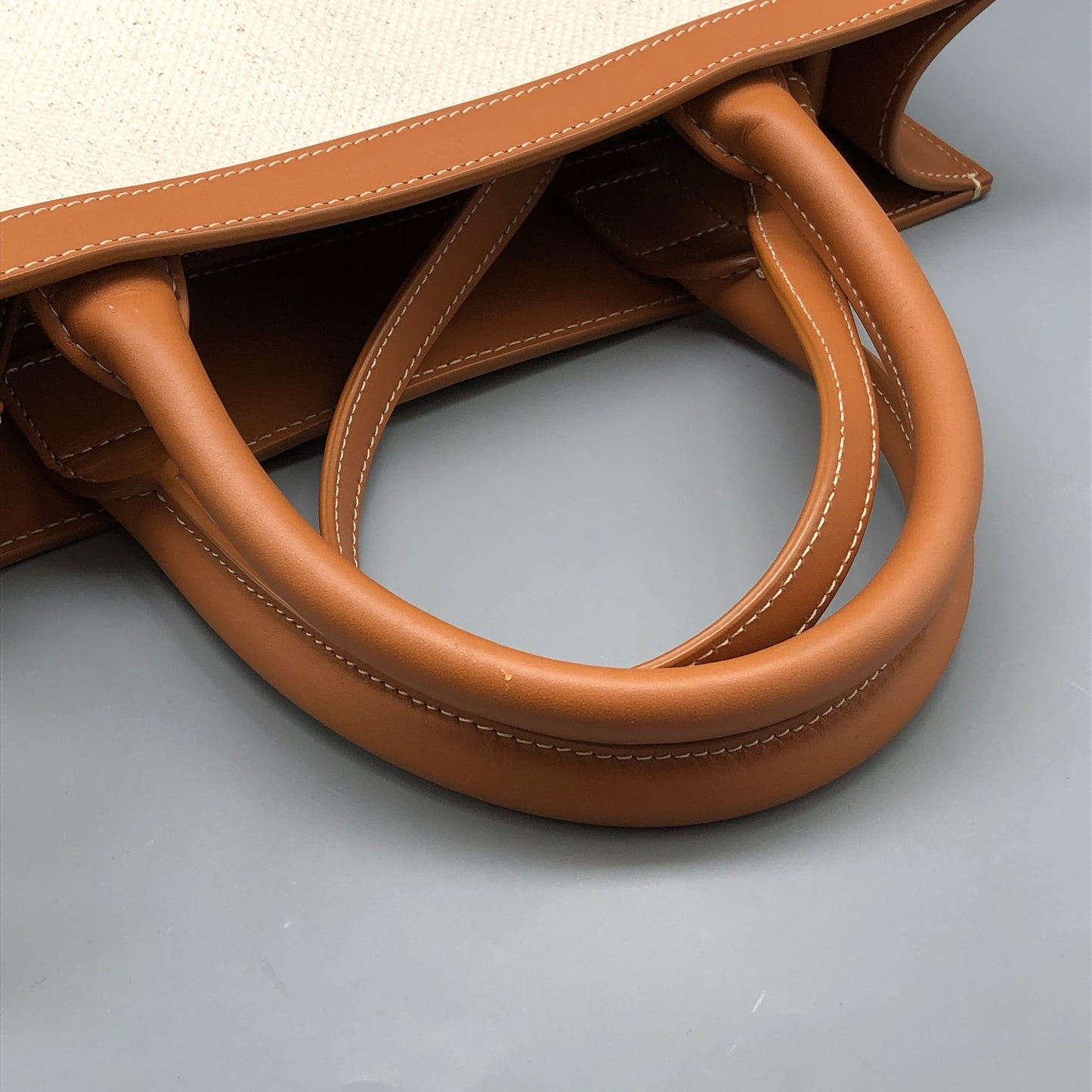 Celine Small Vertical Cabas Tote Bag Cream/Tan
