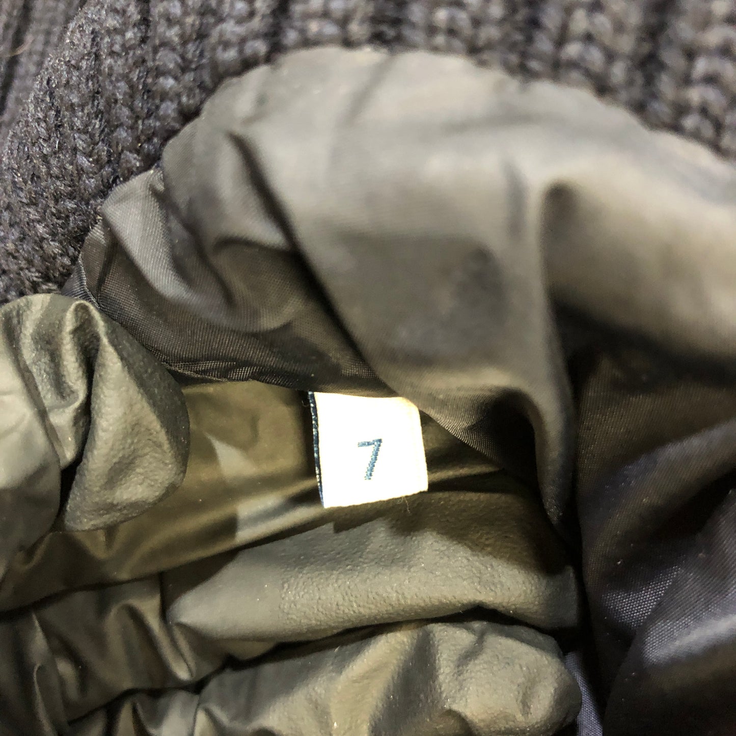 Moncler Hooded Down Jacket Size 7 Navy Blue/Black