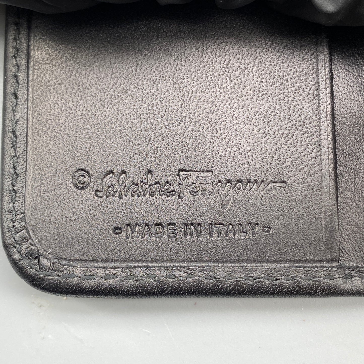 Ferragamo Black Canvas Key Case