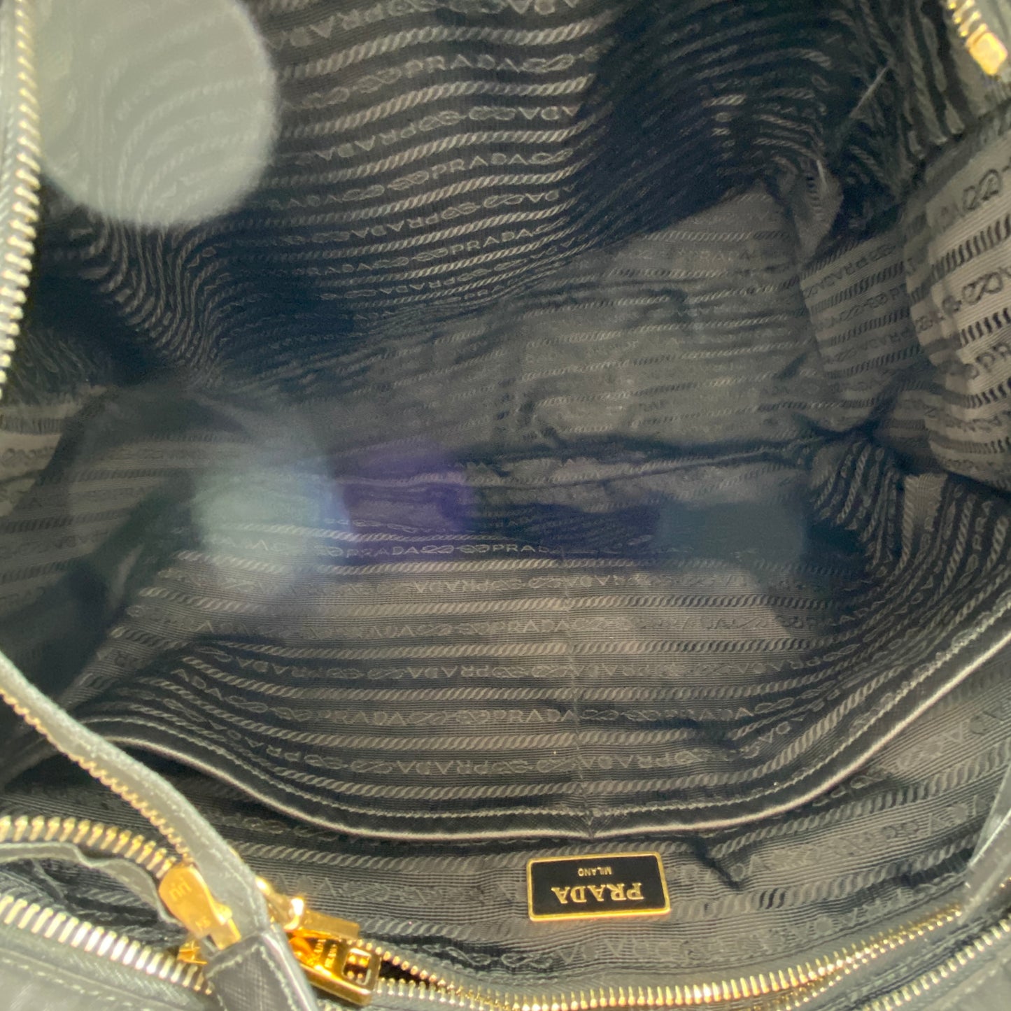 Prada Black Nylon Large Travel Tote Handbag
