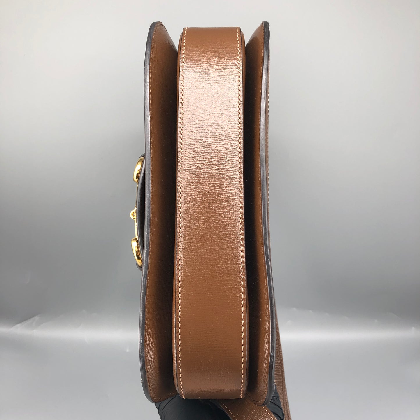 Gucci 1955 Horsebit GG Canvas Crossbody Bag Beige Caramel
