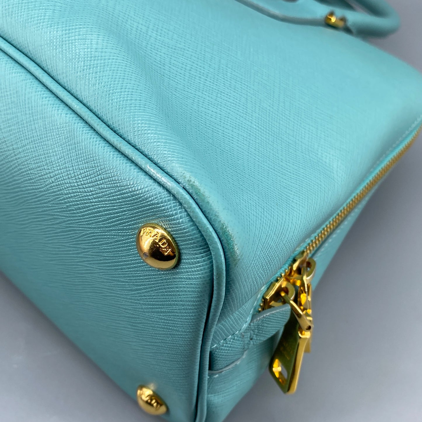 Prada Saffiano Tiffany Blue Promenade Handbag