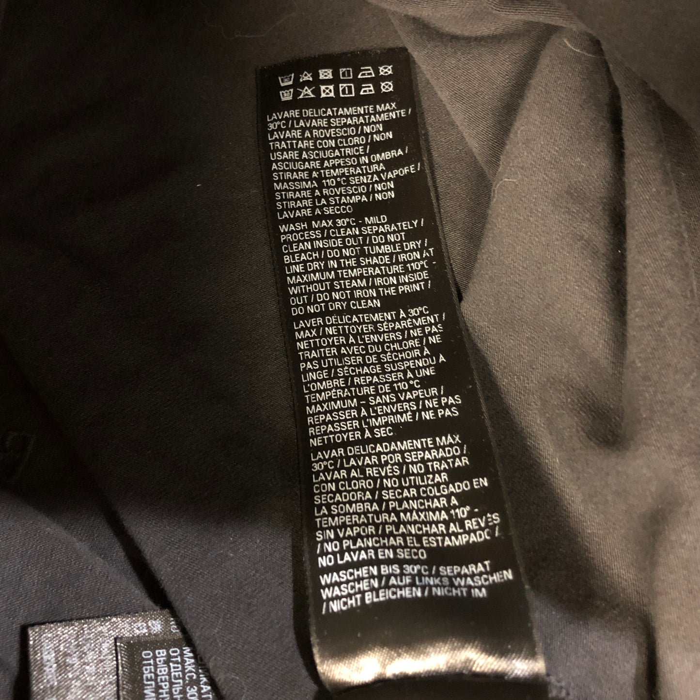 Balenciaga Deep Grey Statue Print Long Sleeve Hooded Top Size S