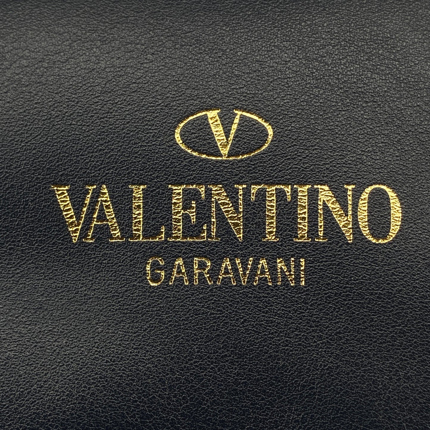 Valentino Navy Leather Backpack
