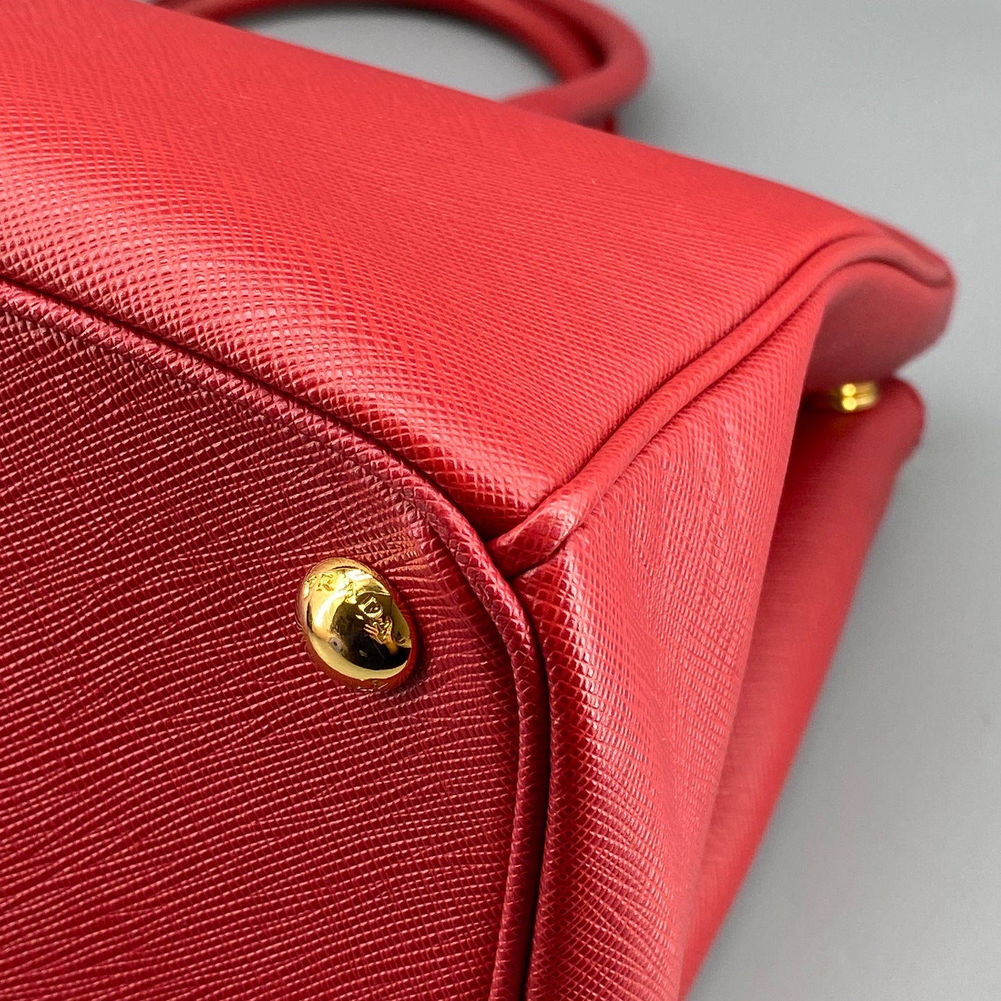 Prada Red Saffiano Leather Galleria Bag