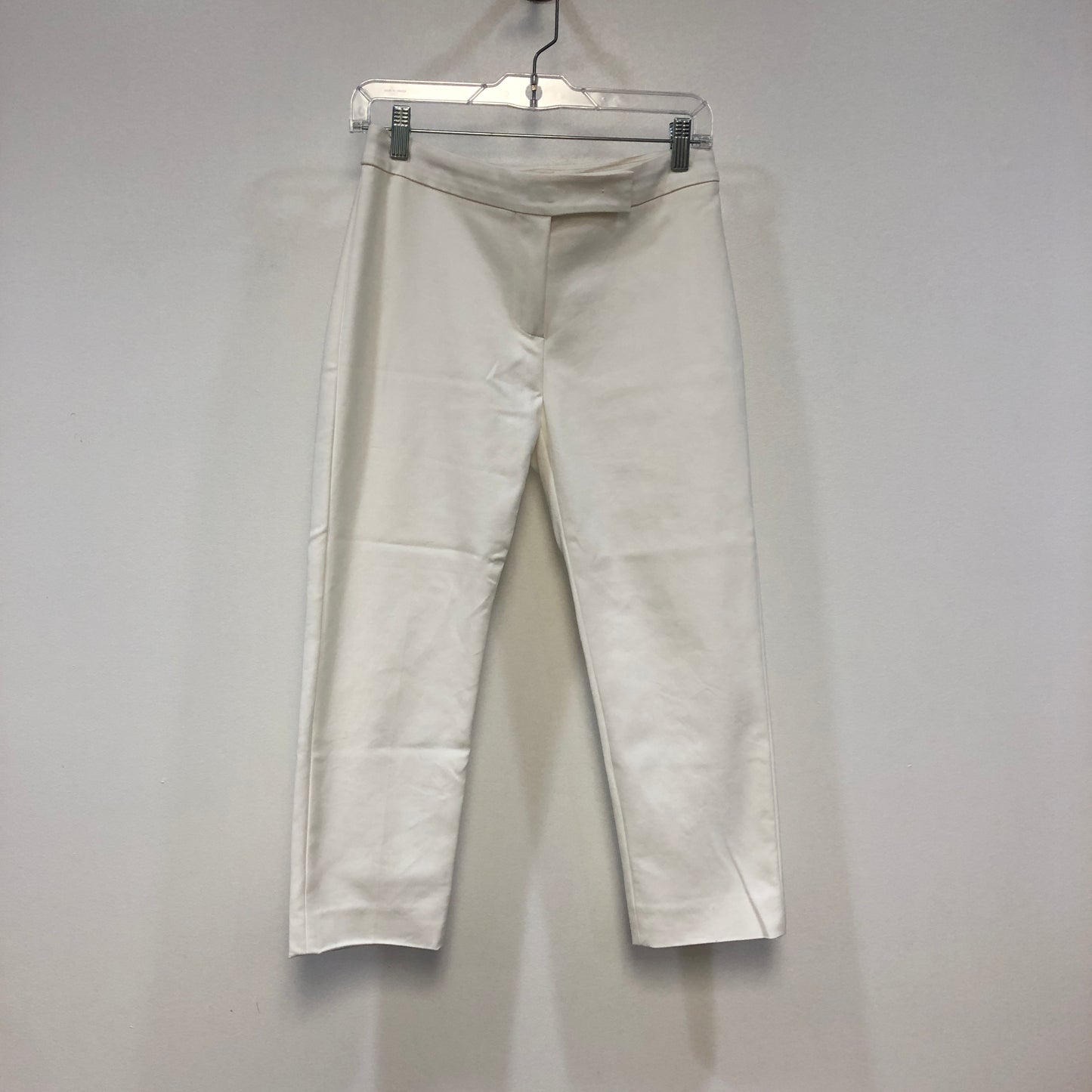 MaxMara Shine!  White Cropped Slim Trousers Size US 4