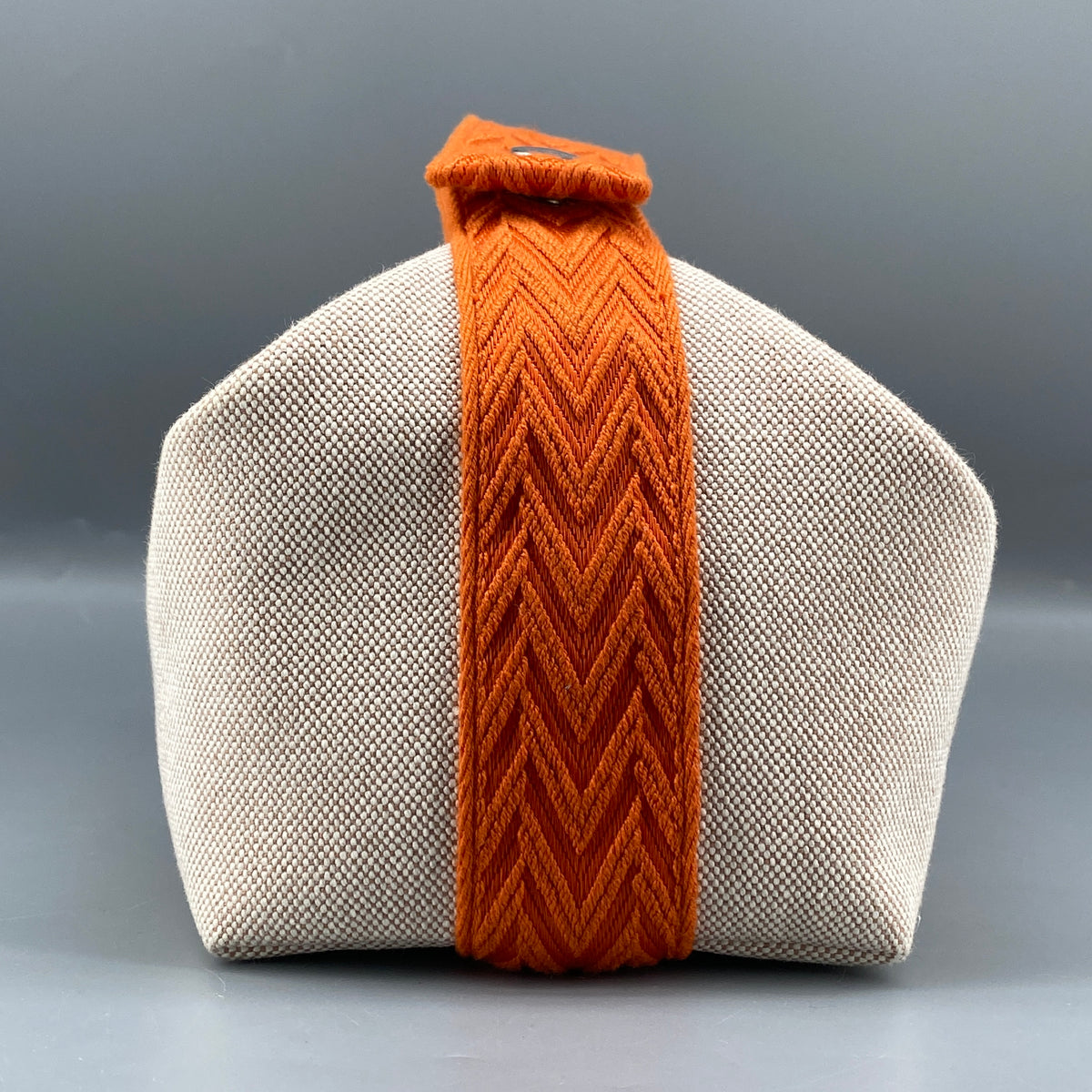 Herms Cream & Orange Canvas Bride-a-Brac Vanity Bag
