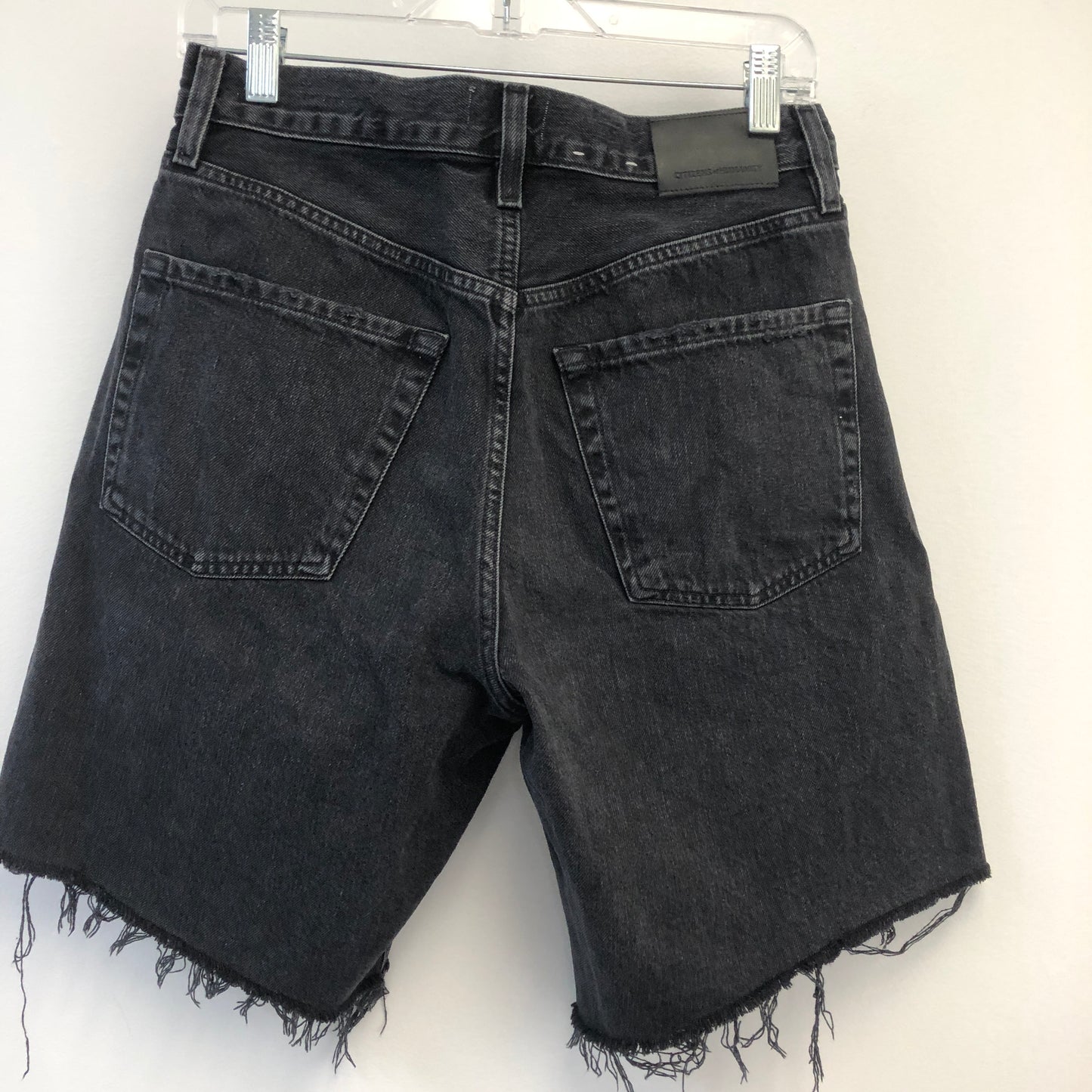 Citizens of Humanity High-Waisted Denim Shorts 26 Black