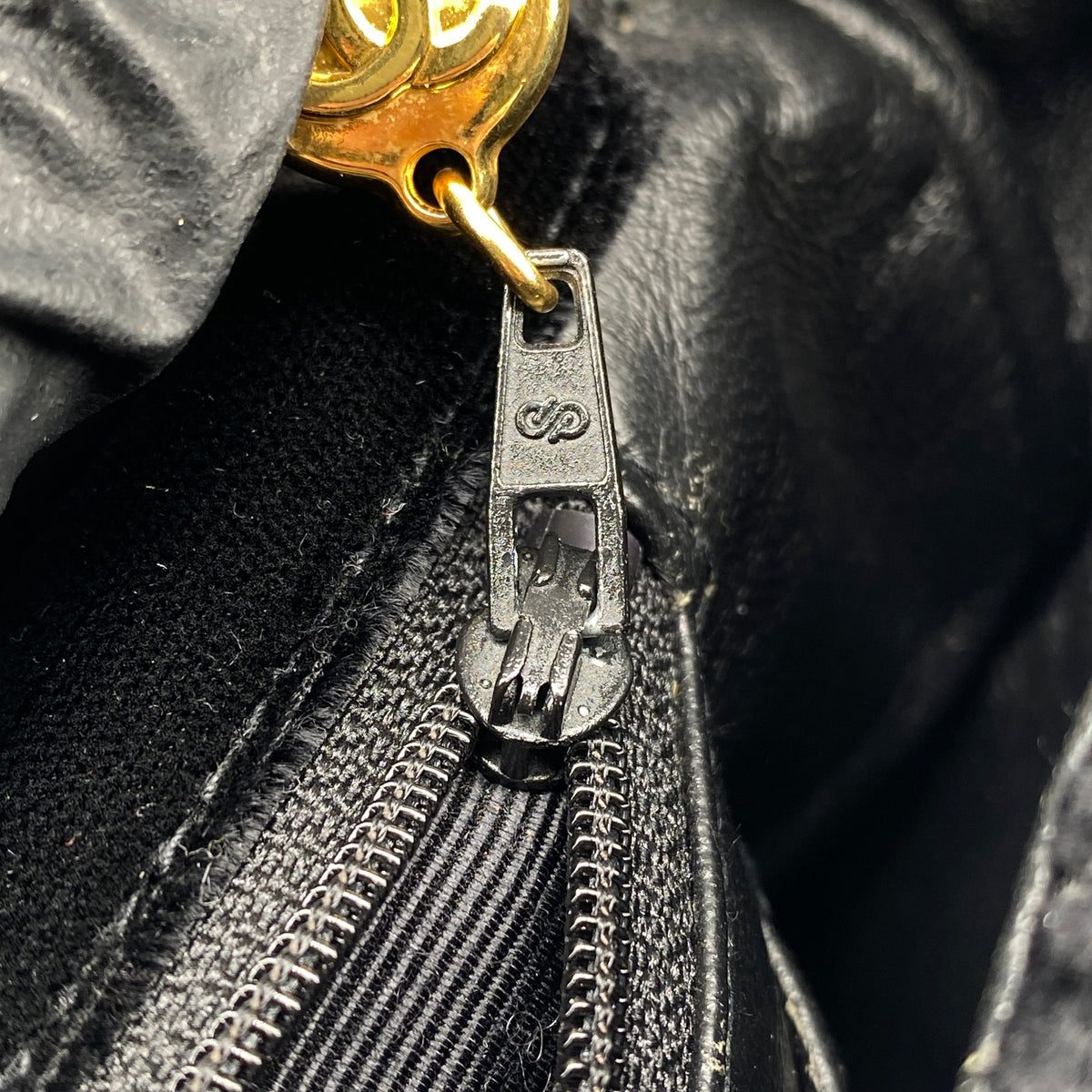 Chanel Vintage Black Velvet Quilted Shoulder Bag