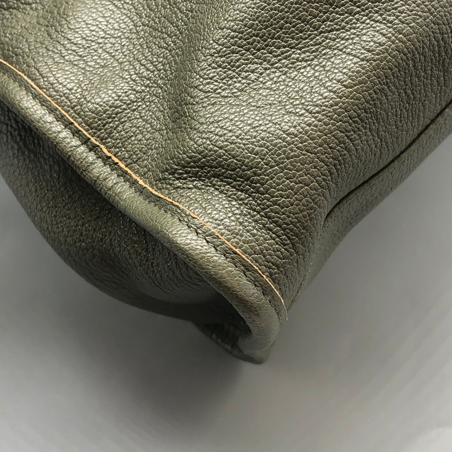Balenciaga Classic Metallic Edge City Bag Olive Leather Handbag