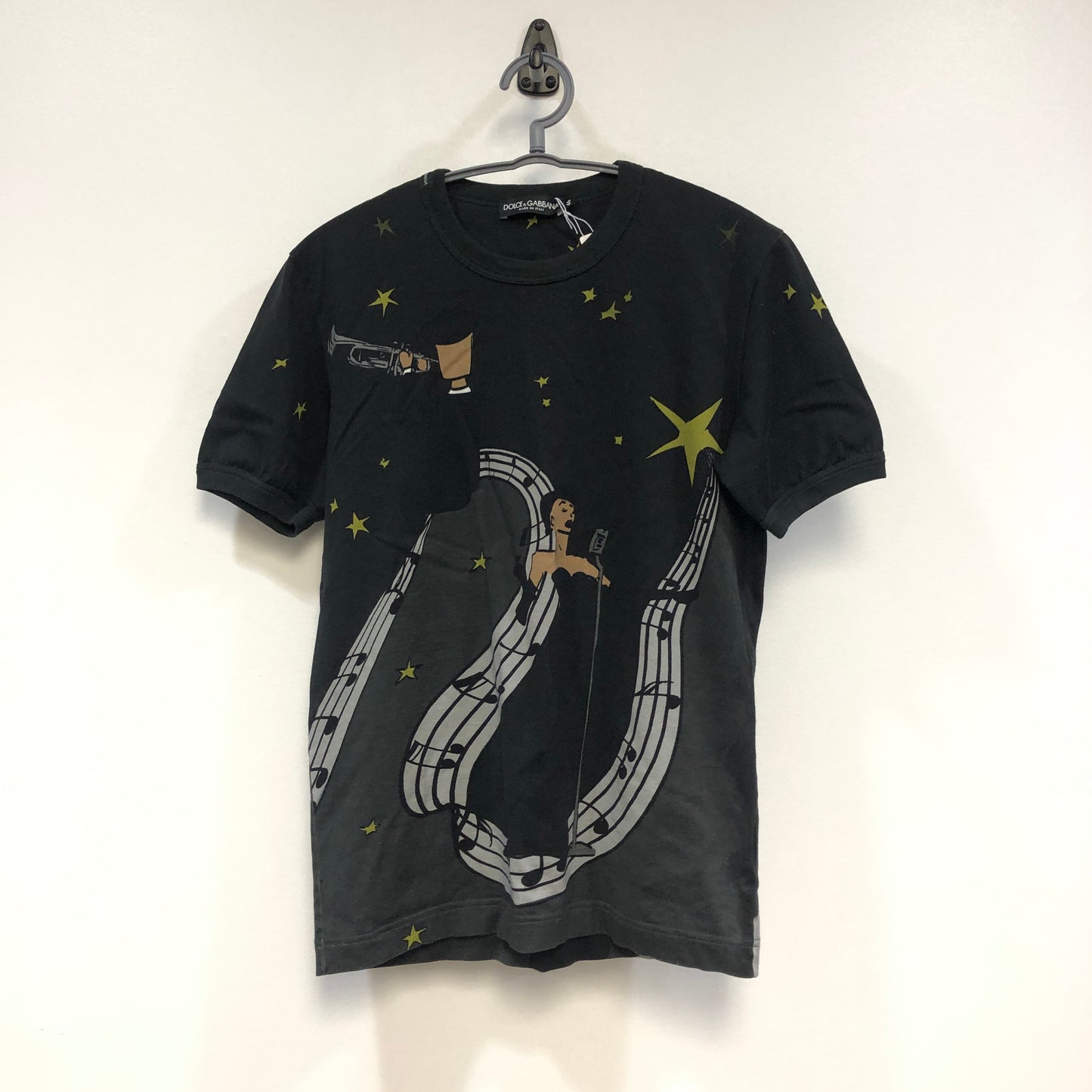 Dolce & Gabbana Black Piano Graphic T-Shirt Size 46