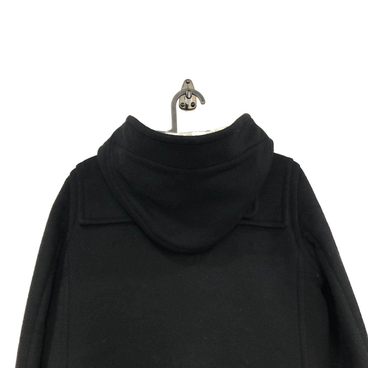 Burberry Black Wool Hooded Duffle Coat Size 4