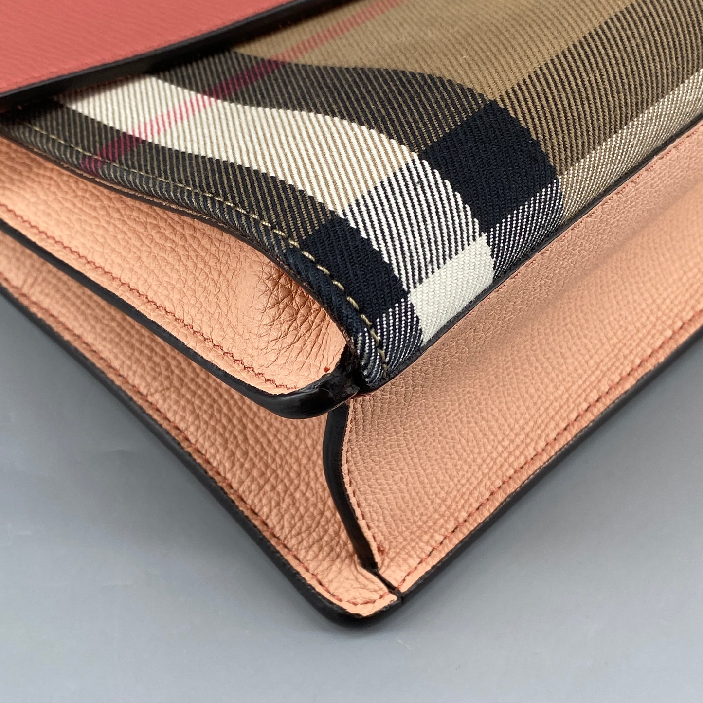 Burberry Pink Check Flap Crossbody Bag