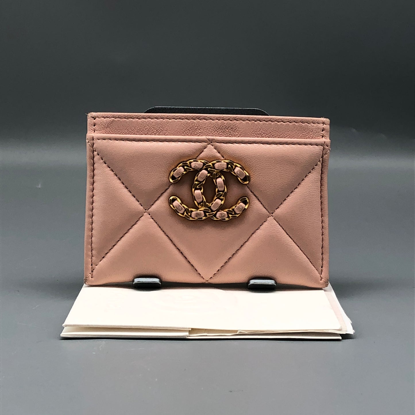Chanel Blush Pink Quilted Card Holder