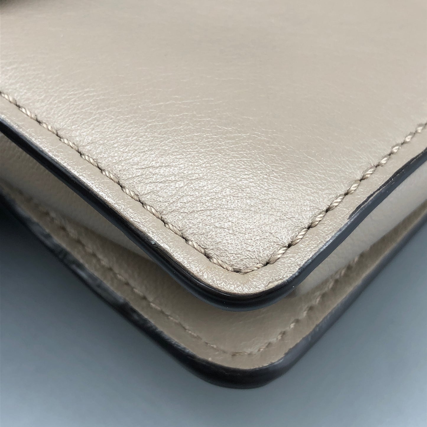 Chloe Faye Medium Suede & Leather Shoulder Bag Beige