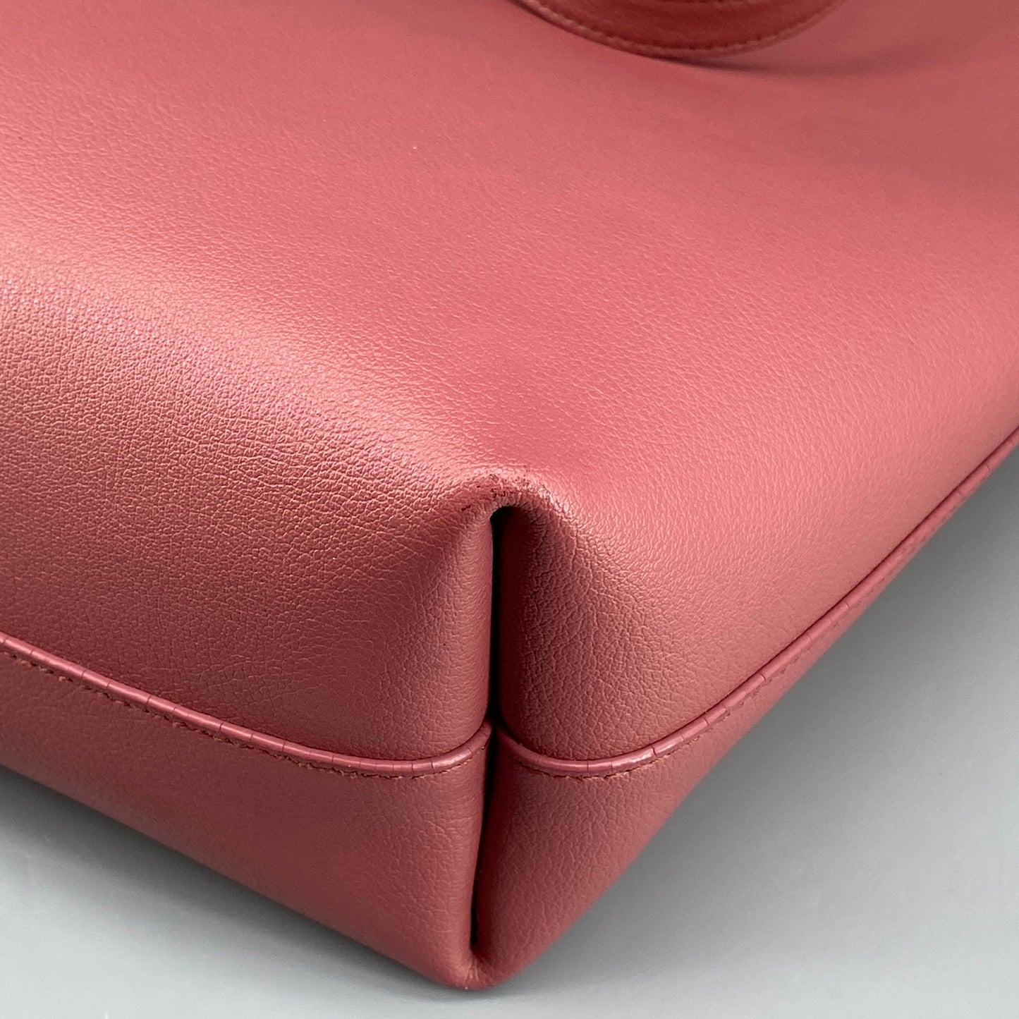 Saint Laurent Pink Calfskin Leather Shopping Tote Bag