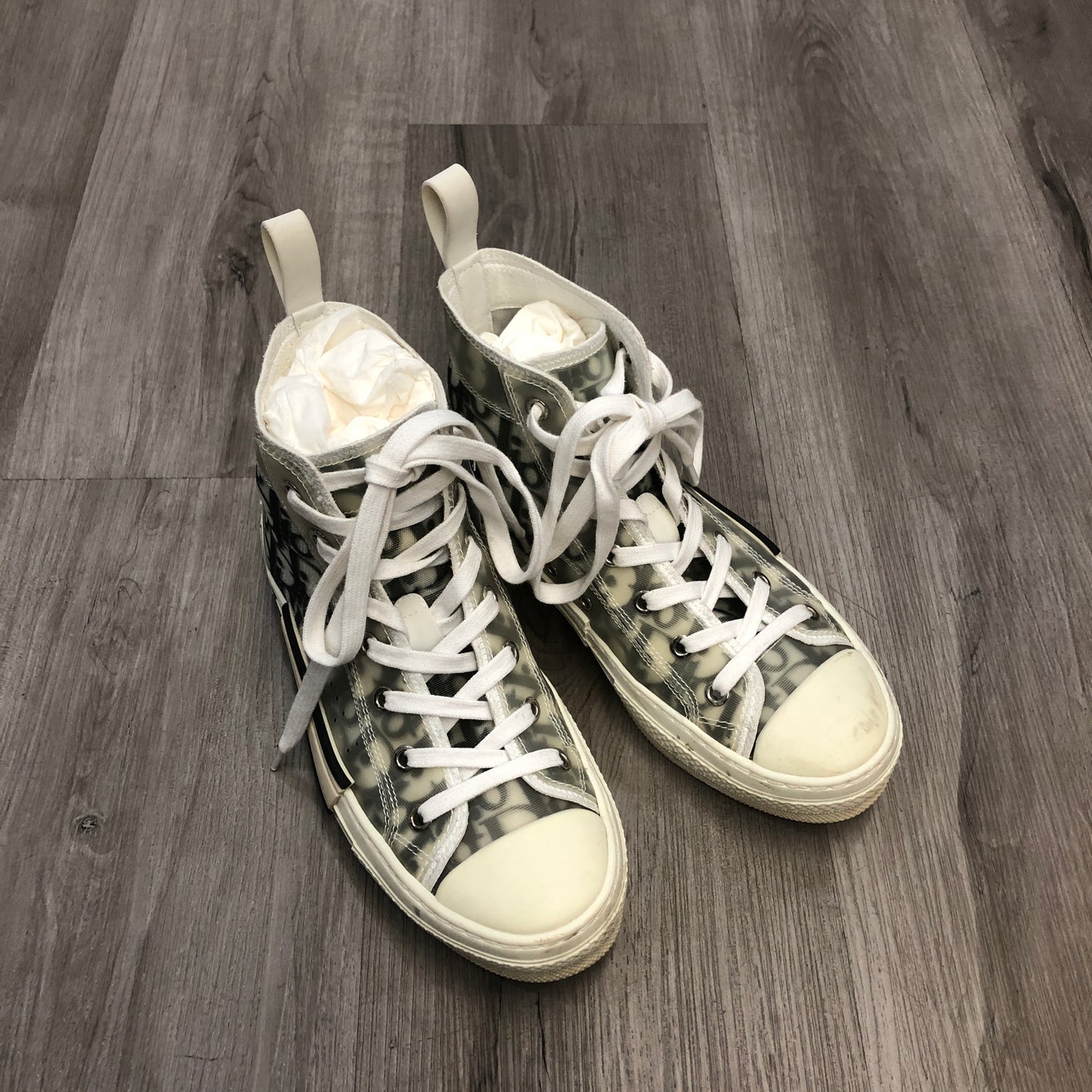 Christian Dior Women's Walk'n'Dior Oblique Jacquard Canvas Low Top Sneaker Shoes 36 Cream Black