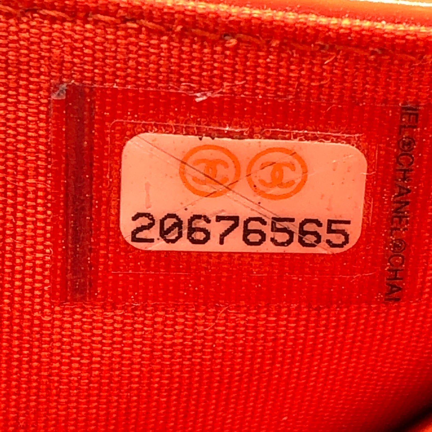 Chanel Boy Neon Orange Patent Leather Wallet on Chain Bag