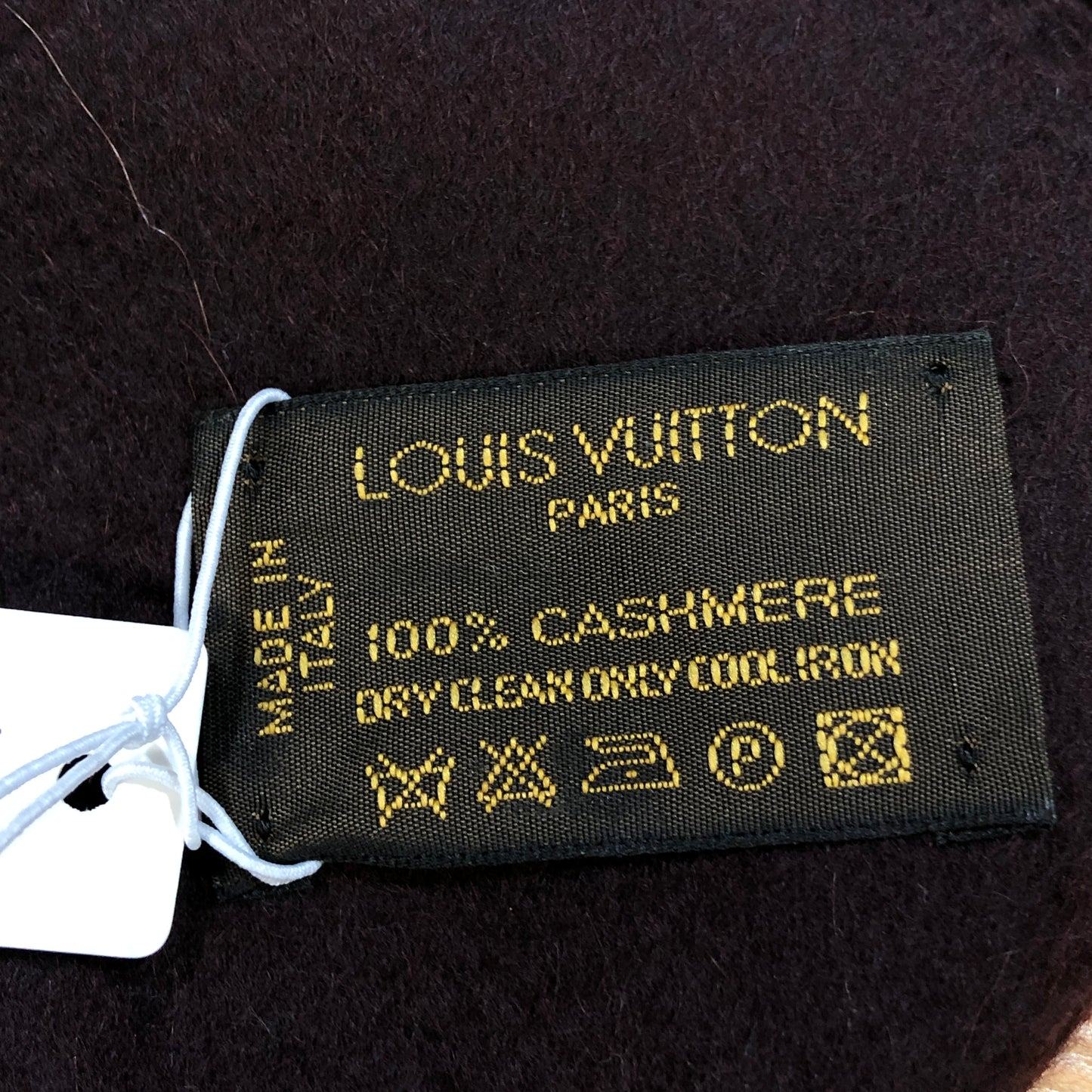 Louis Vuitton Plum Brown Cashmere Scarf