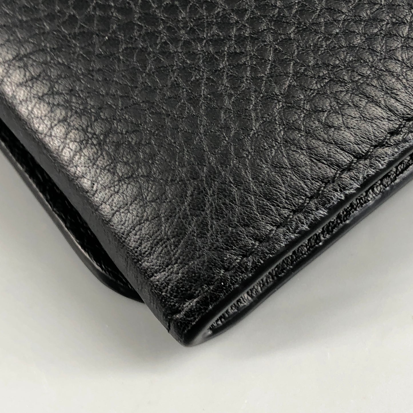 Chloe Faye Grain Leather Flap Long Wallet Black