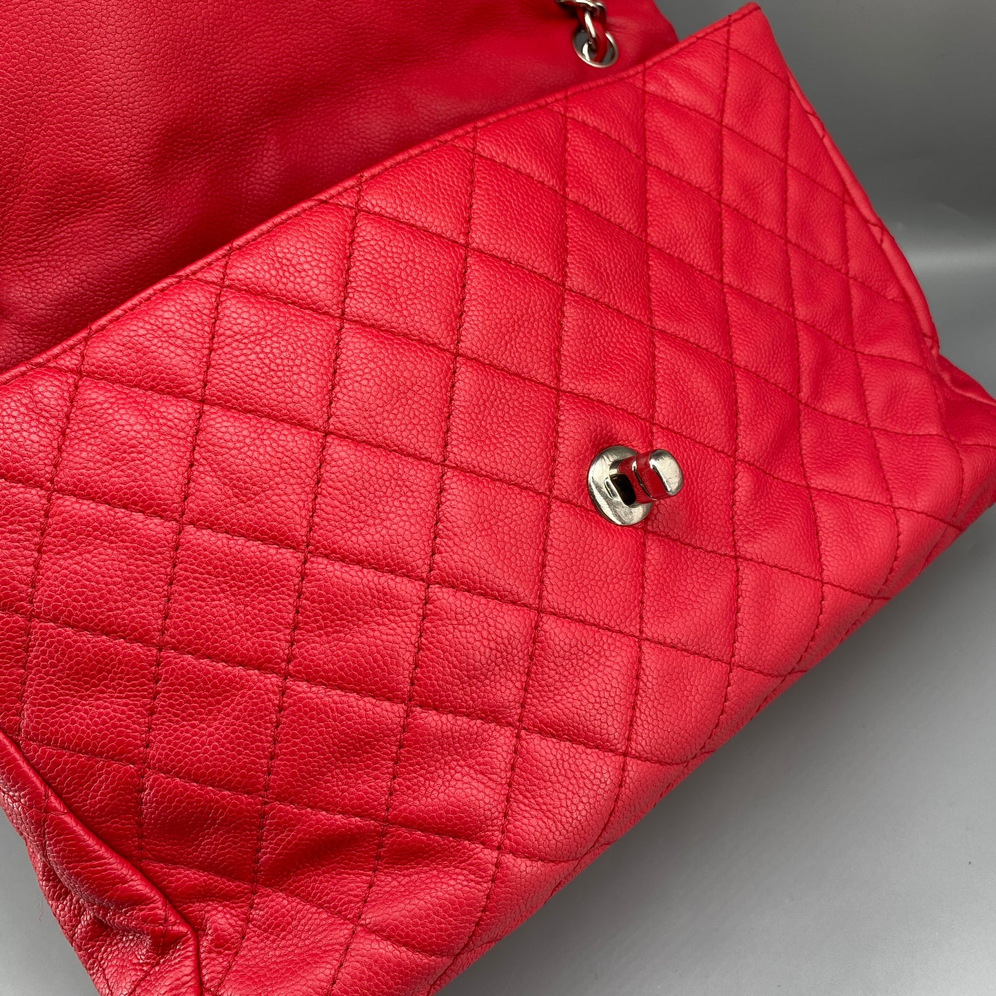 Chanel Classic Soft Red Quilted Leather Flap Shoulder Bag
