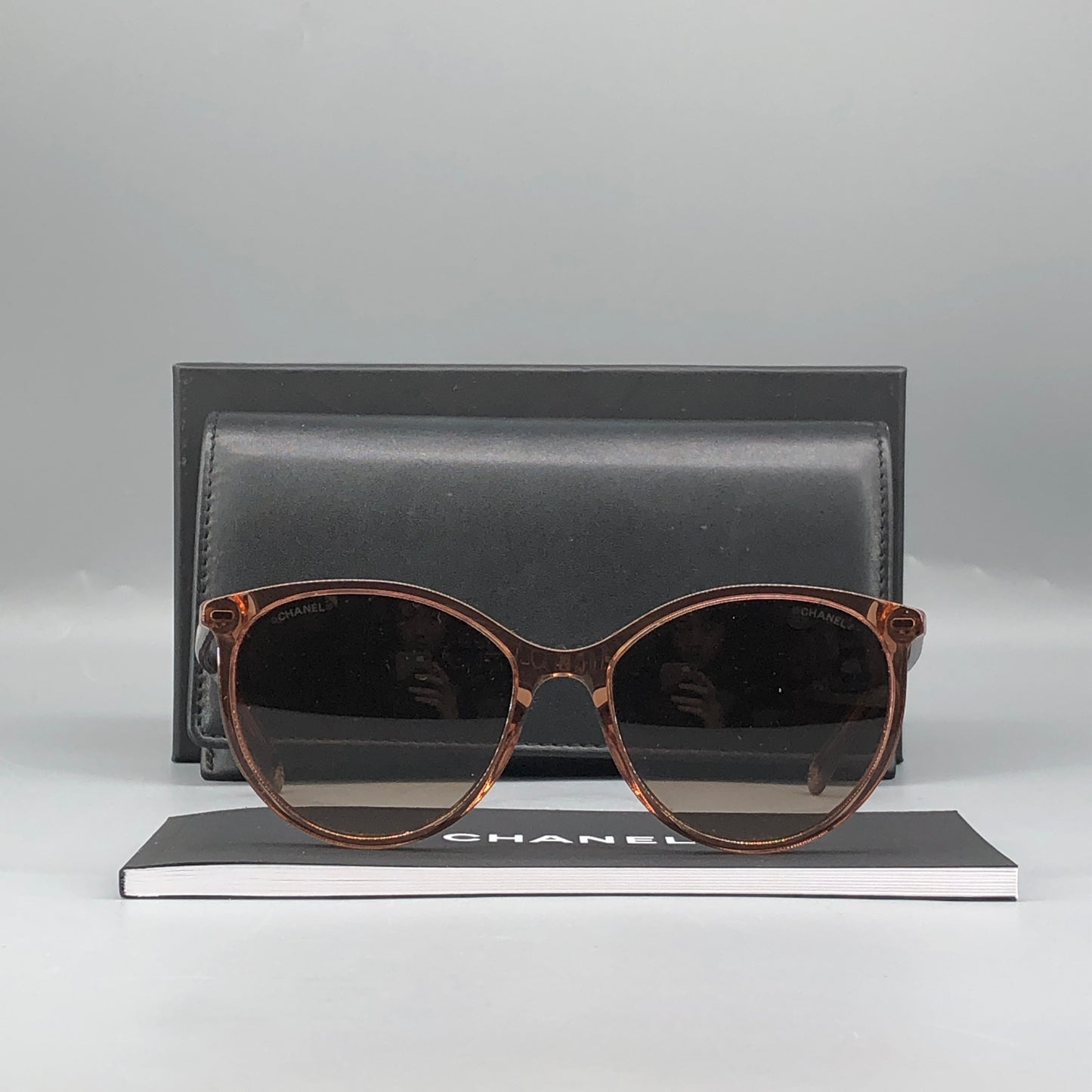 Chanel Round Milk Tea Brown Sunglasses 140mm