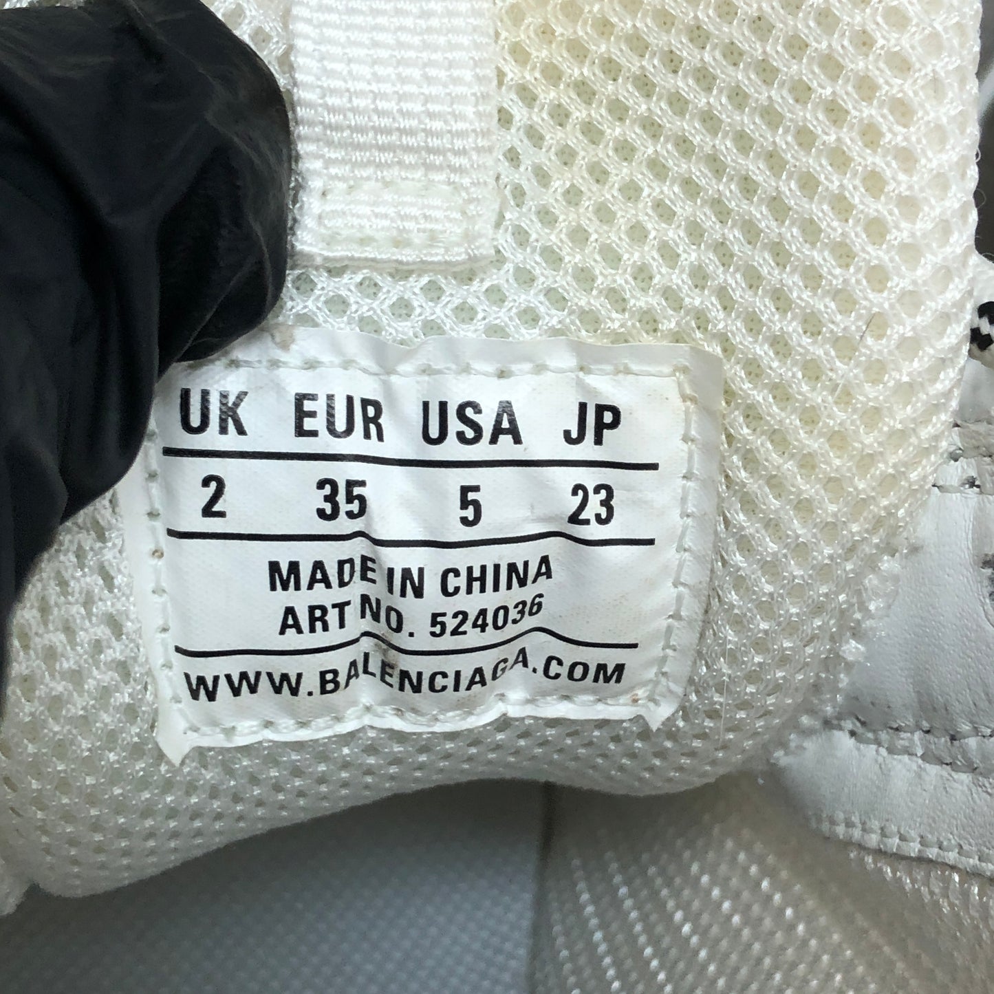 Balenciaga Women's Triple S Mesh Leather Chunky Sneaker Shoes 35 White Cream Two-Tone