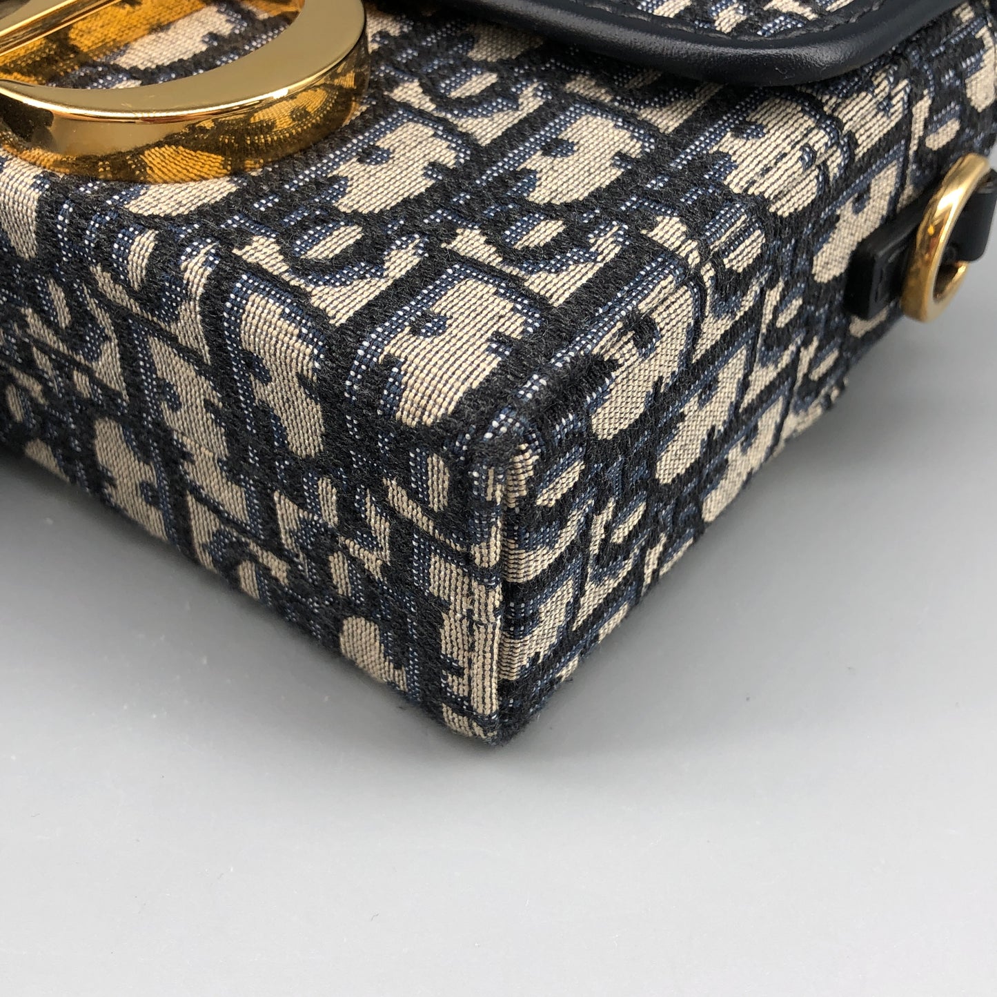 Christian Dior Mini 30 Montaigne Box Bag Grey/navy/black