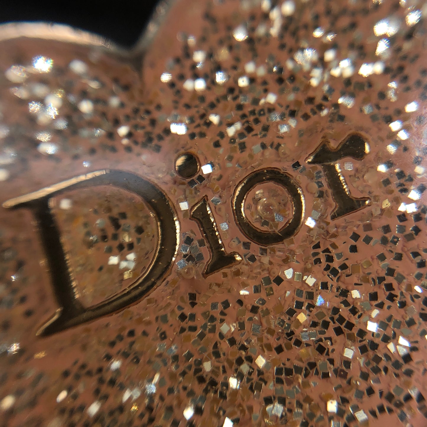 Christian Dior Gold Tone Asymmetric Heart & CD Logo Hoop Earrings