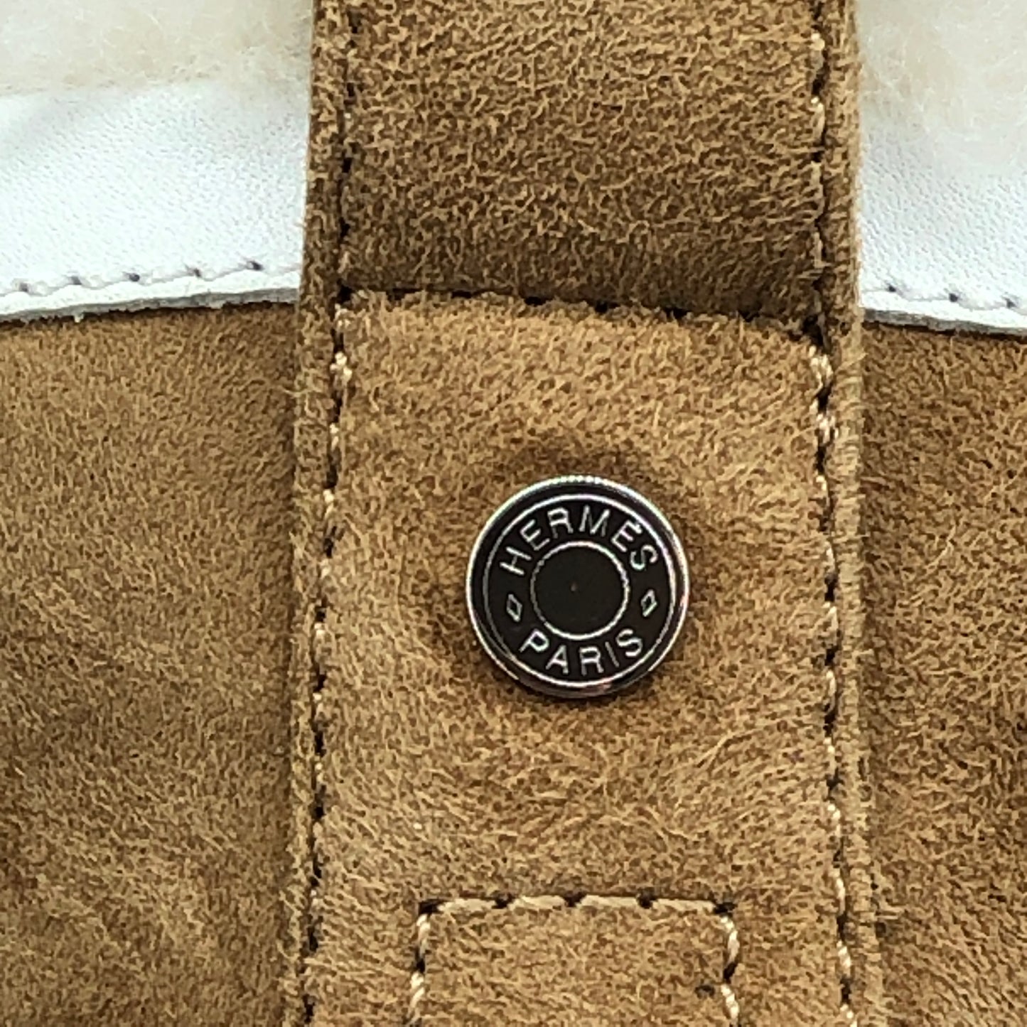 Hermes New Brown Suede Shearling Lined High Top Sneakers 38