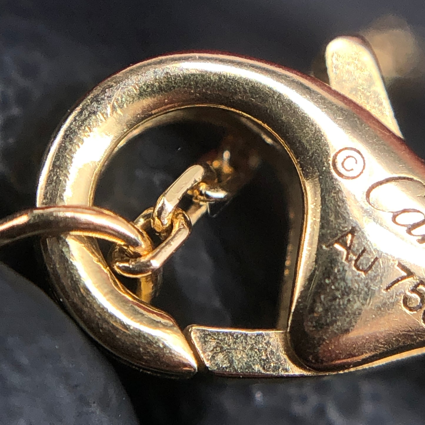 Cartier 750 Yellow Gold Single Diamond Chain Bracelet