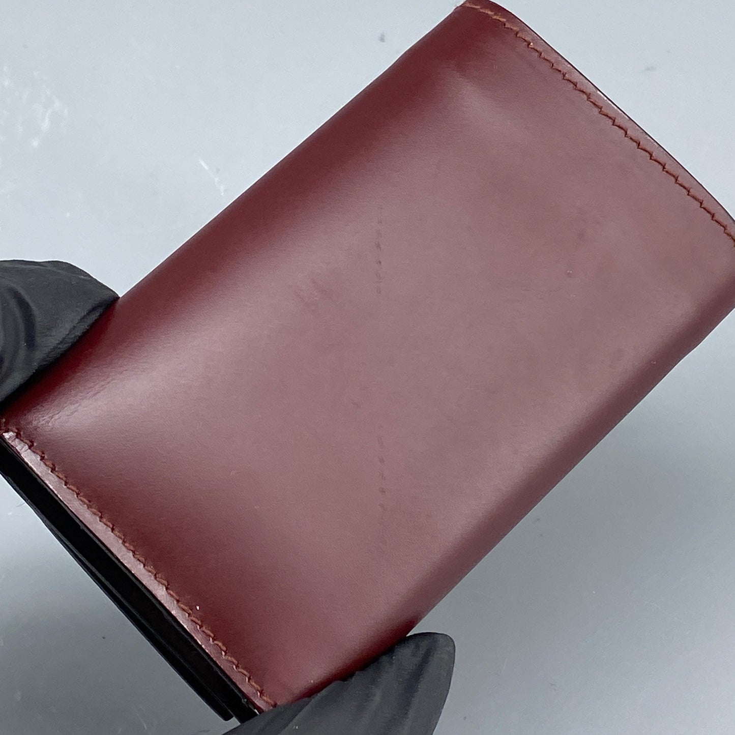 Ferragamo Reddish-Brown Leather Key Case