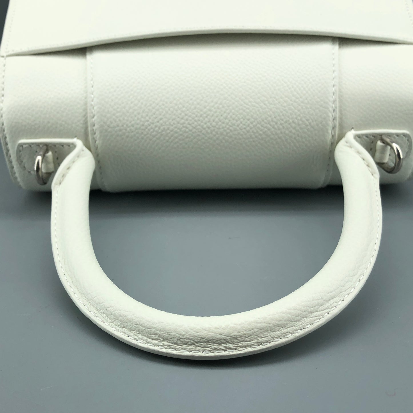 Balenciaga Hourglass Small Top Handle Bag White Smooth Calfskin