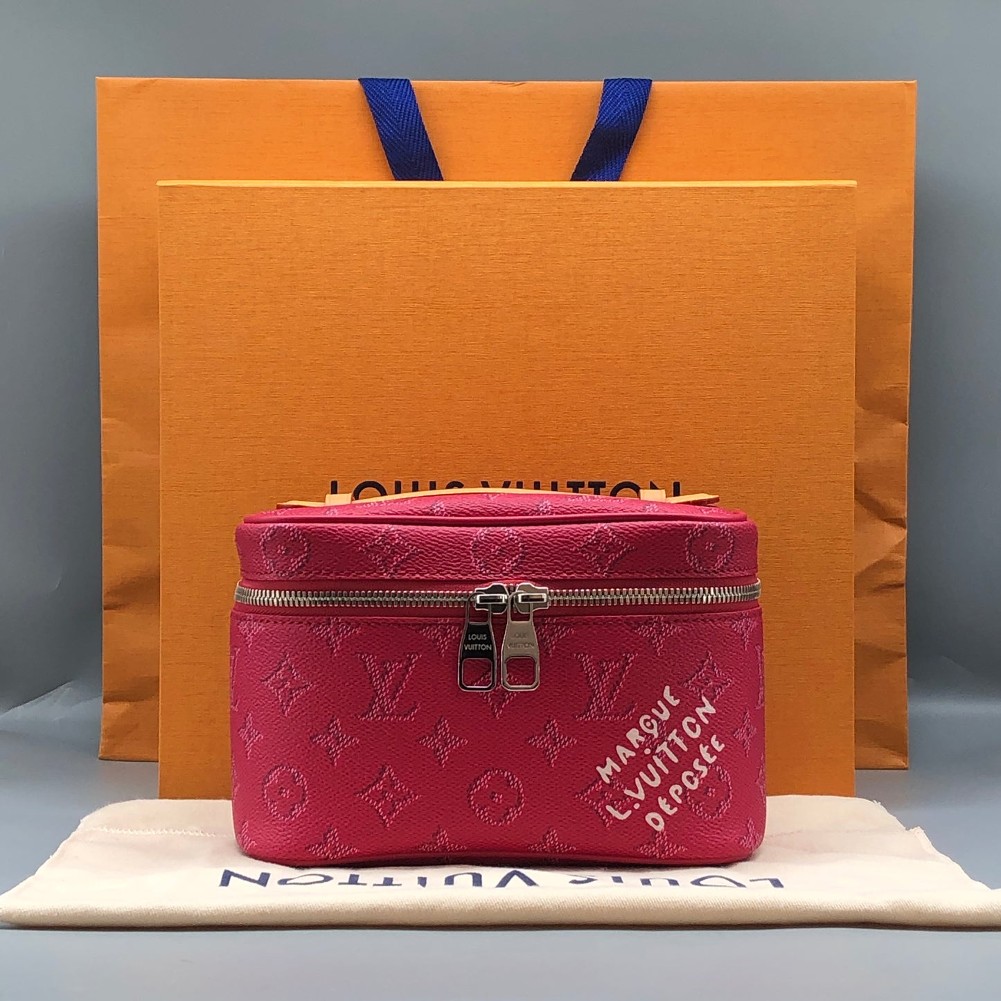 Louis Vuitton Nice Mini Monogram Empreinte Pink Vanity Case Bag