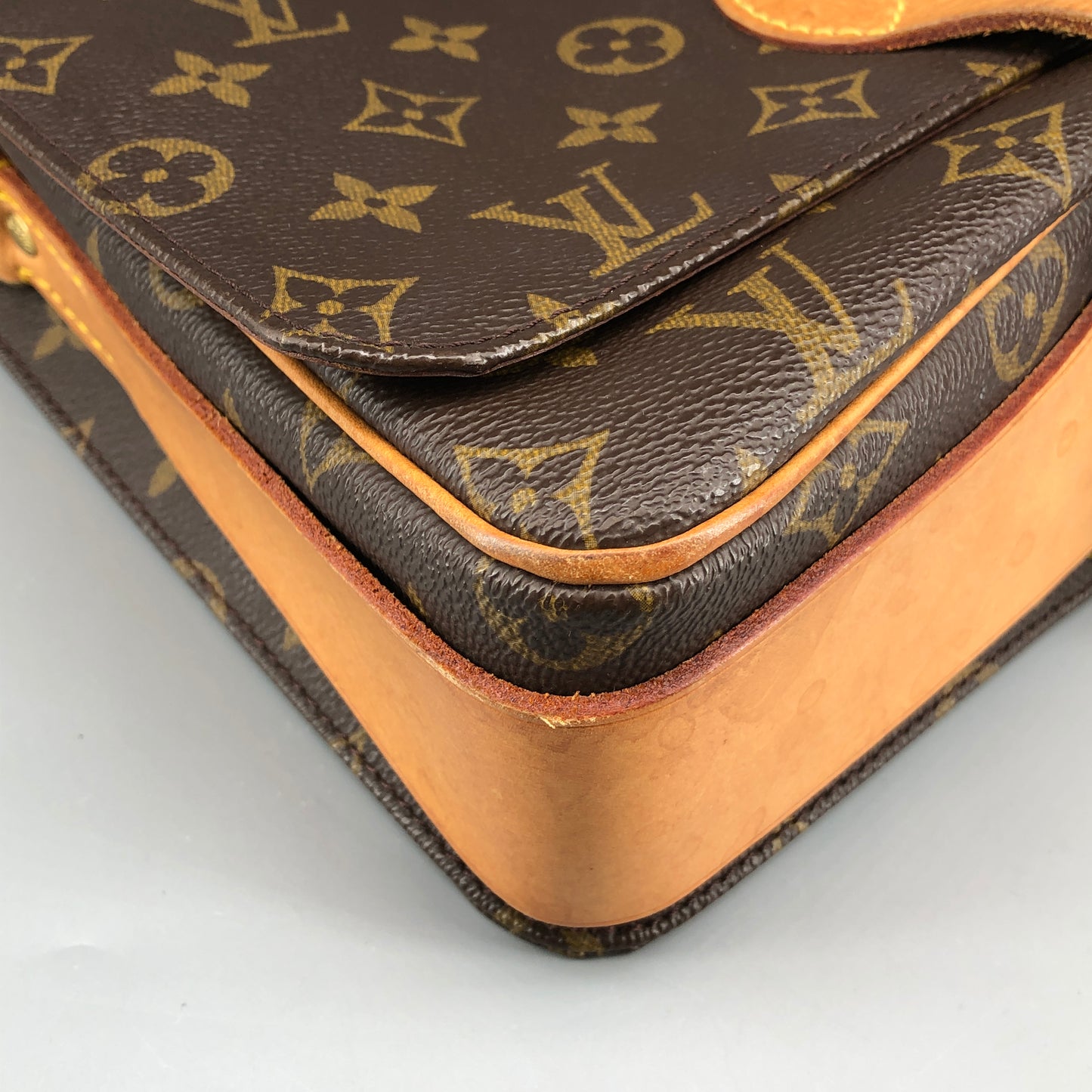 Louis Vuitton Monogram Cartouchiere GM Crossbody Bag Brown