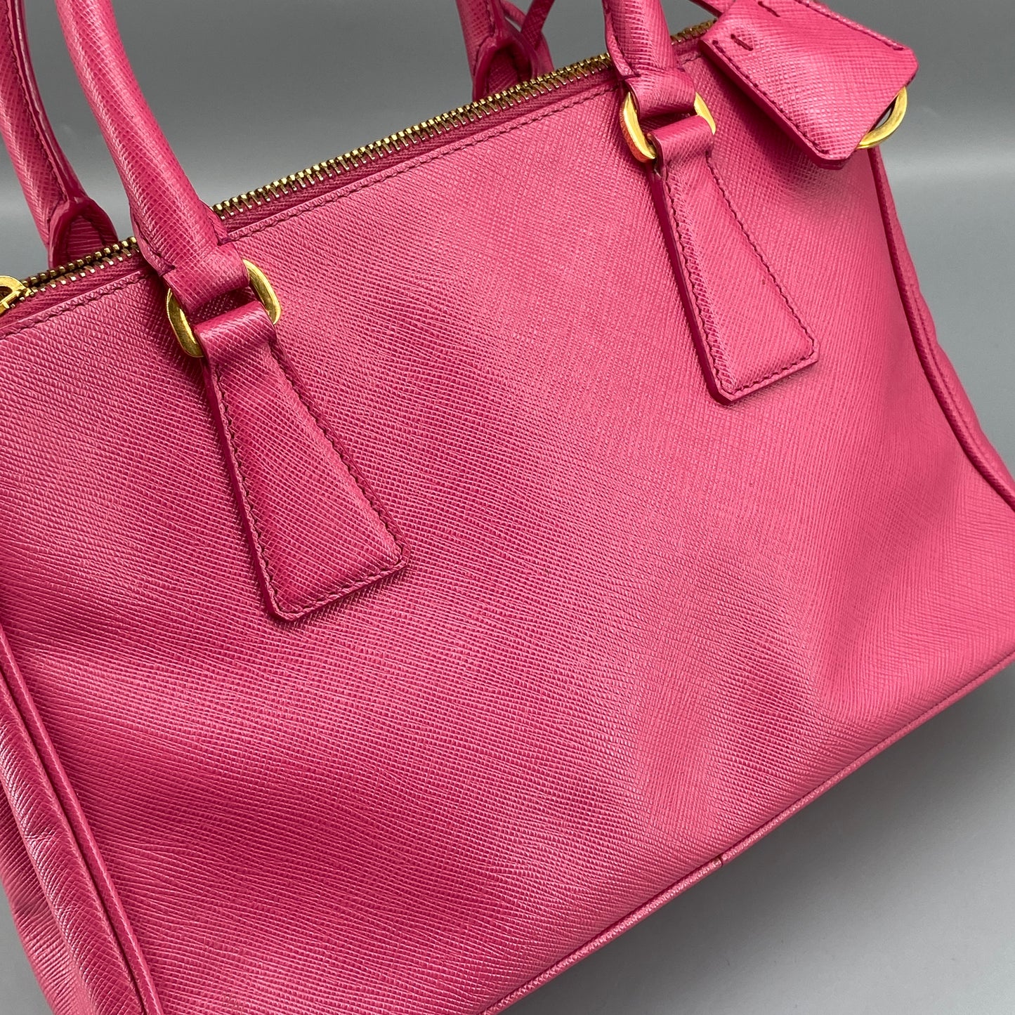 Prada Pink Saffiano Leather Galleria Handbag