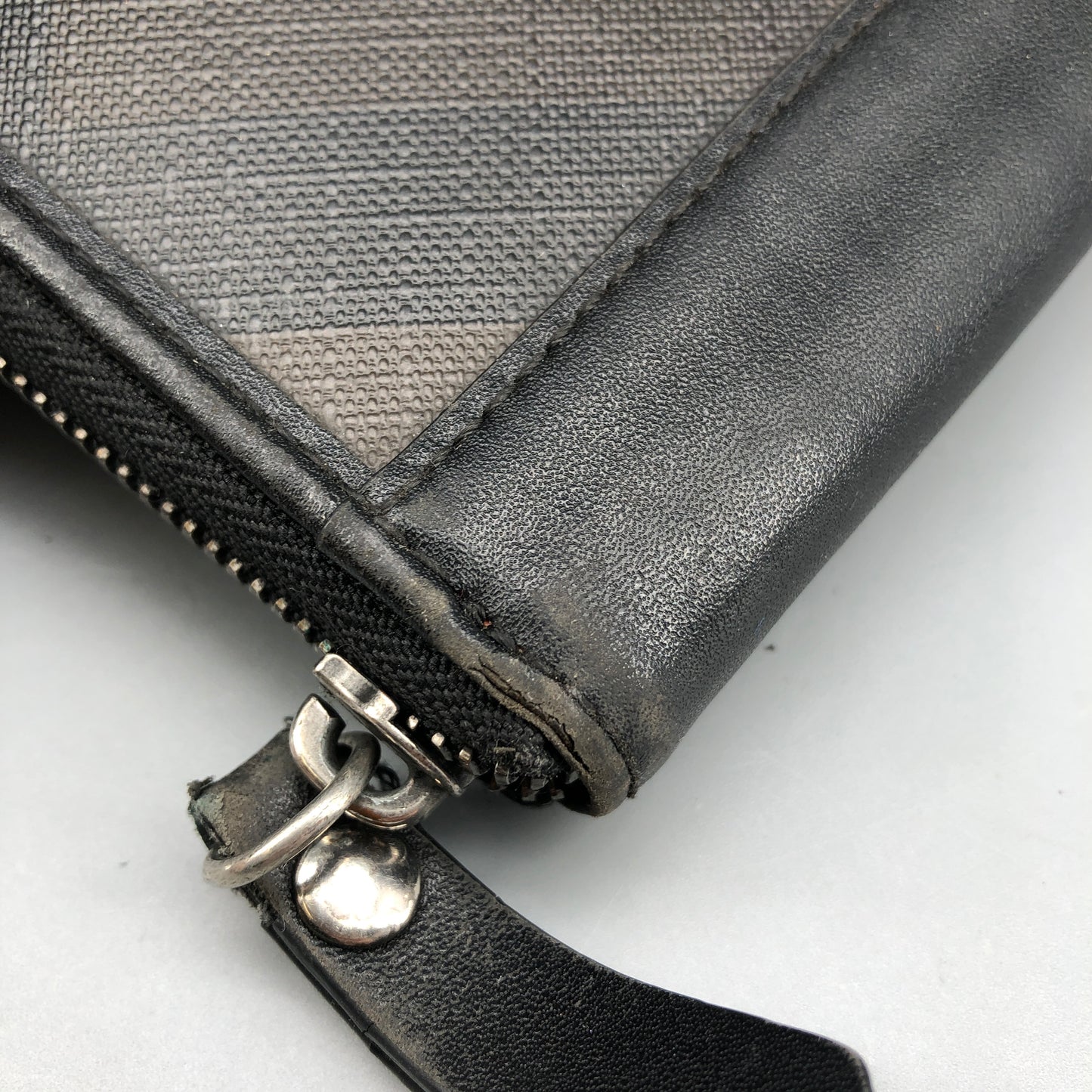 Burberry Check Zip-Around Wallet Black