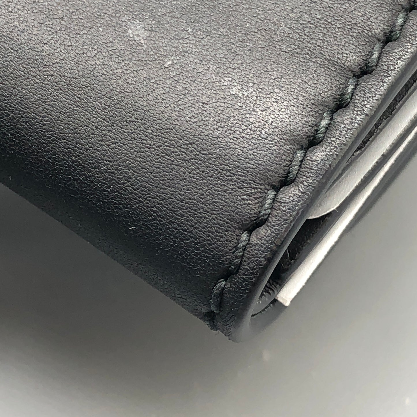 Christian Dior Black Leather Compact Wallet