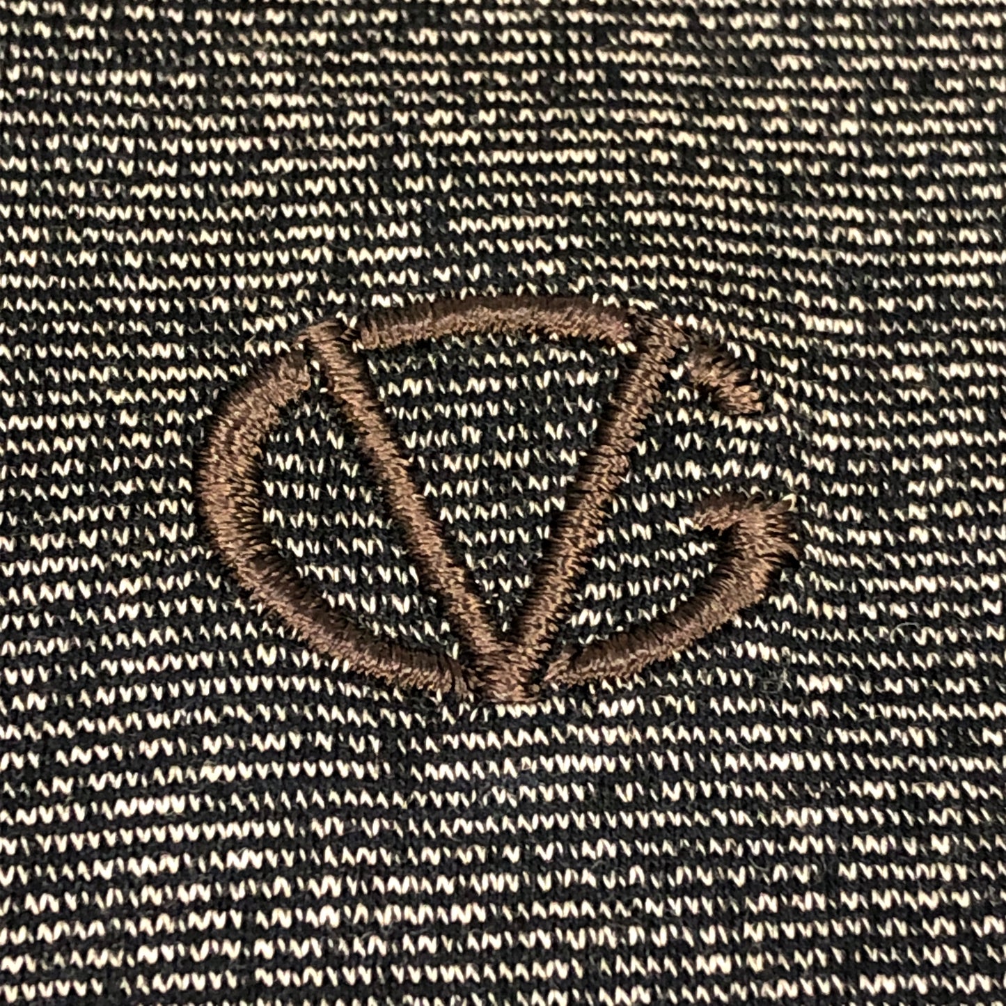 Giovanni Valentino Bark Brown V-neck Short Sleeve Knit T-shirt XL