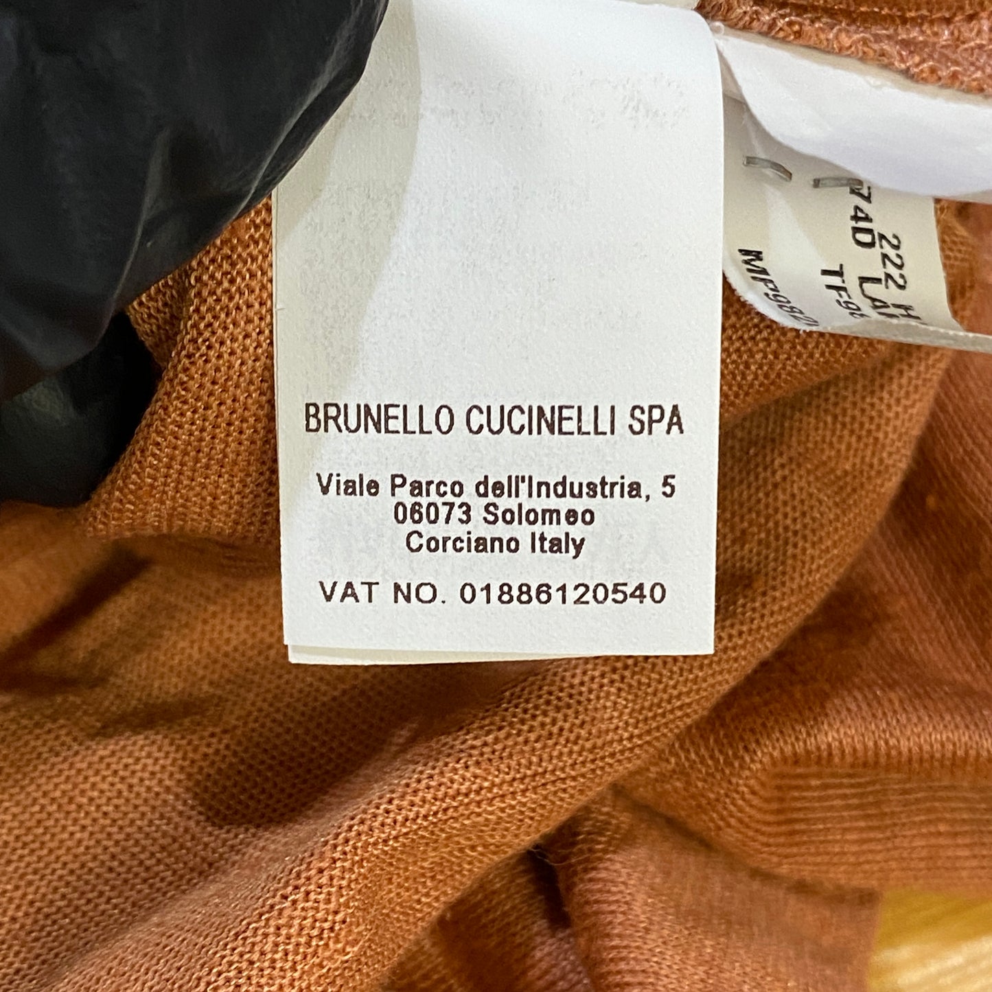 Brunello Cucinelli Rust V Neck Short Sleeve Top Bust 19.5in