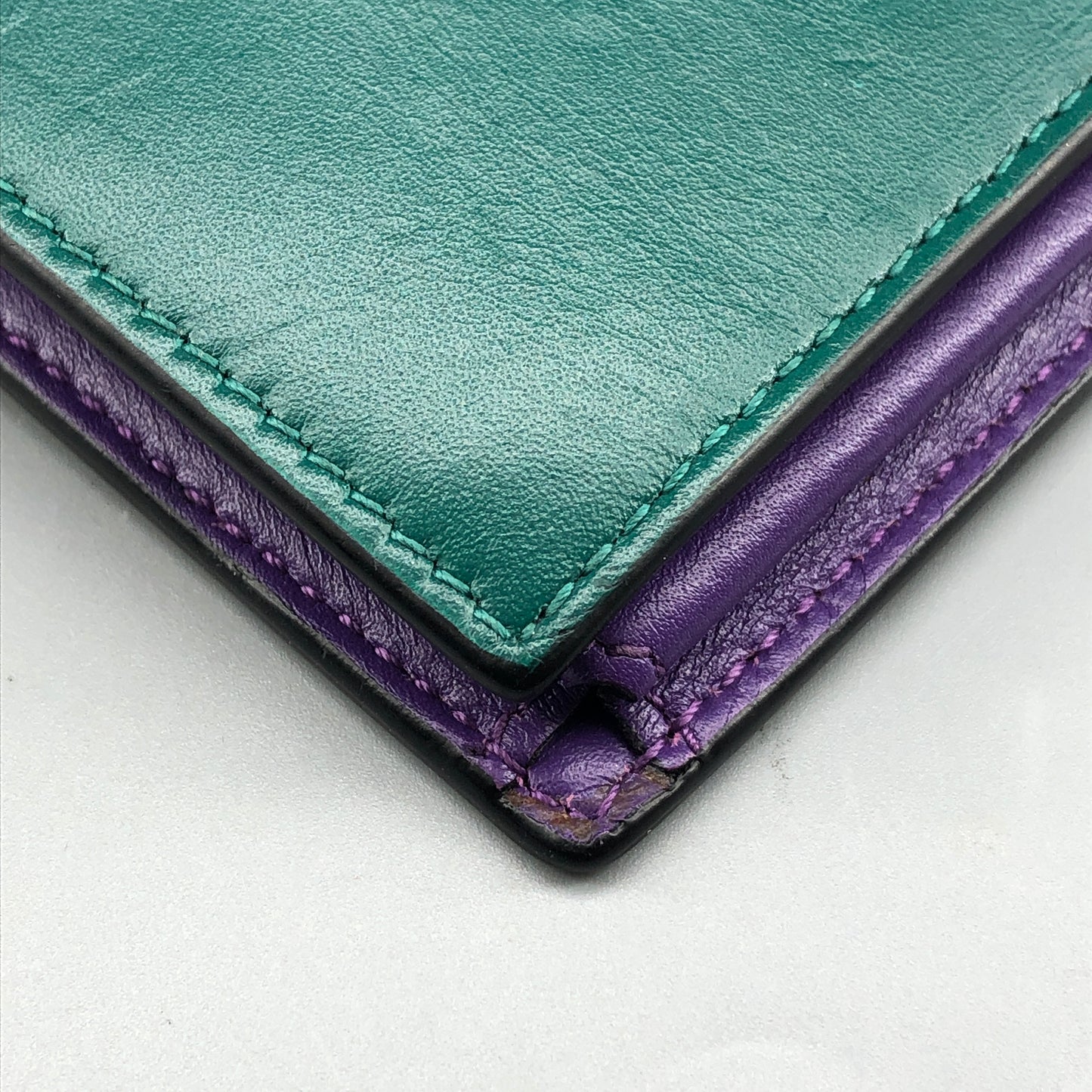 Bvlgari Serpenti Forever Green & Purple Leather  Wallet