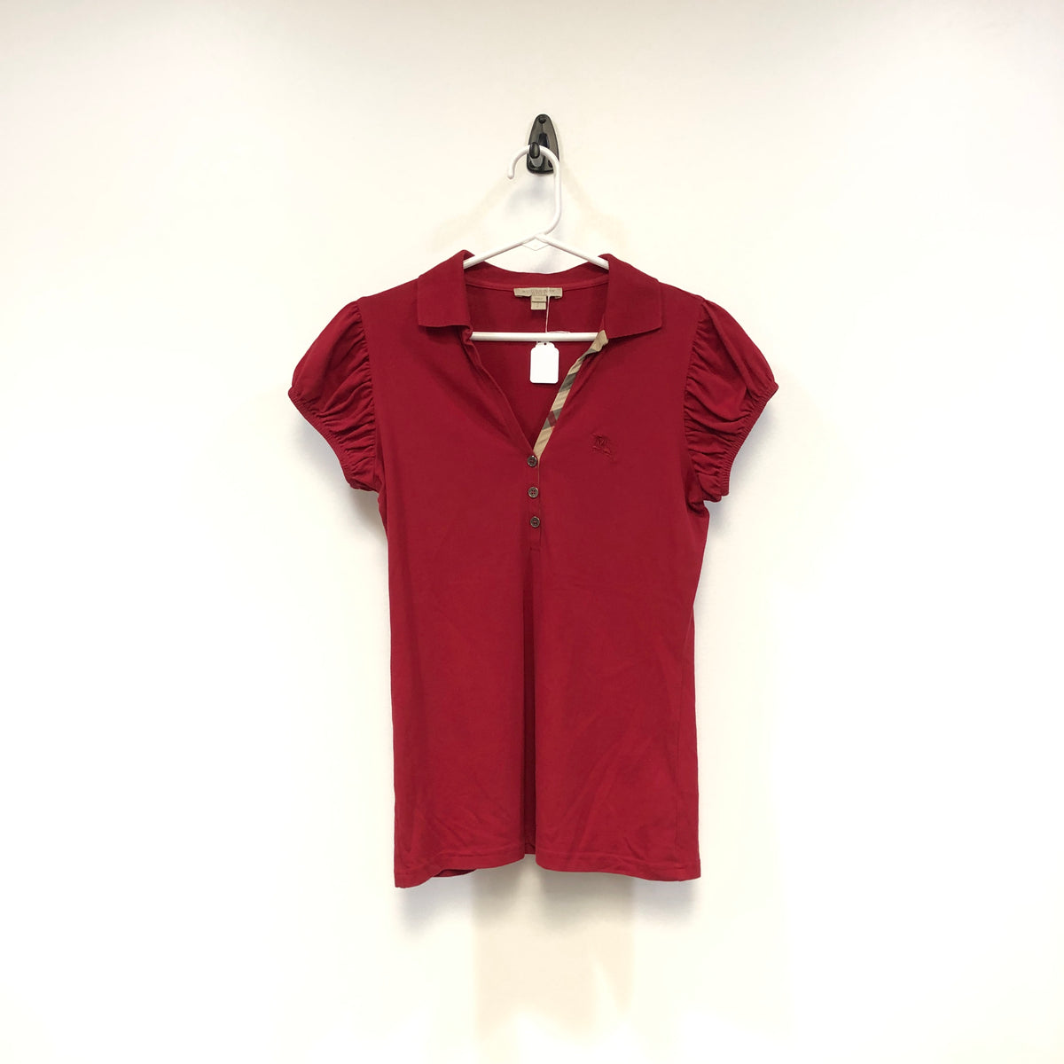 Burberry Red Polo Shirt Size S
