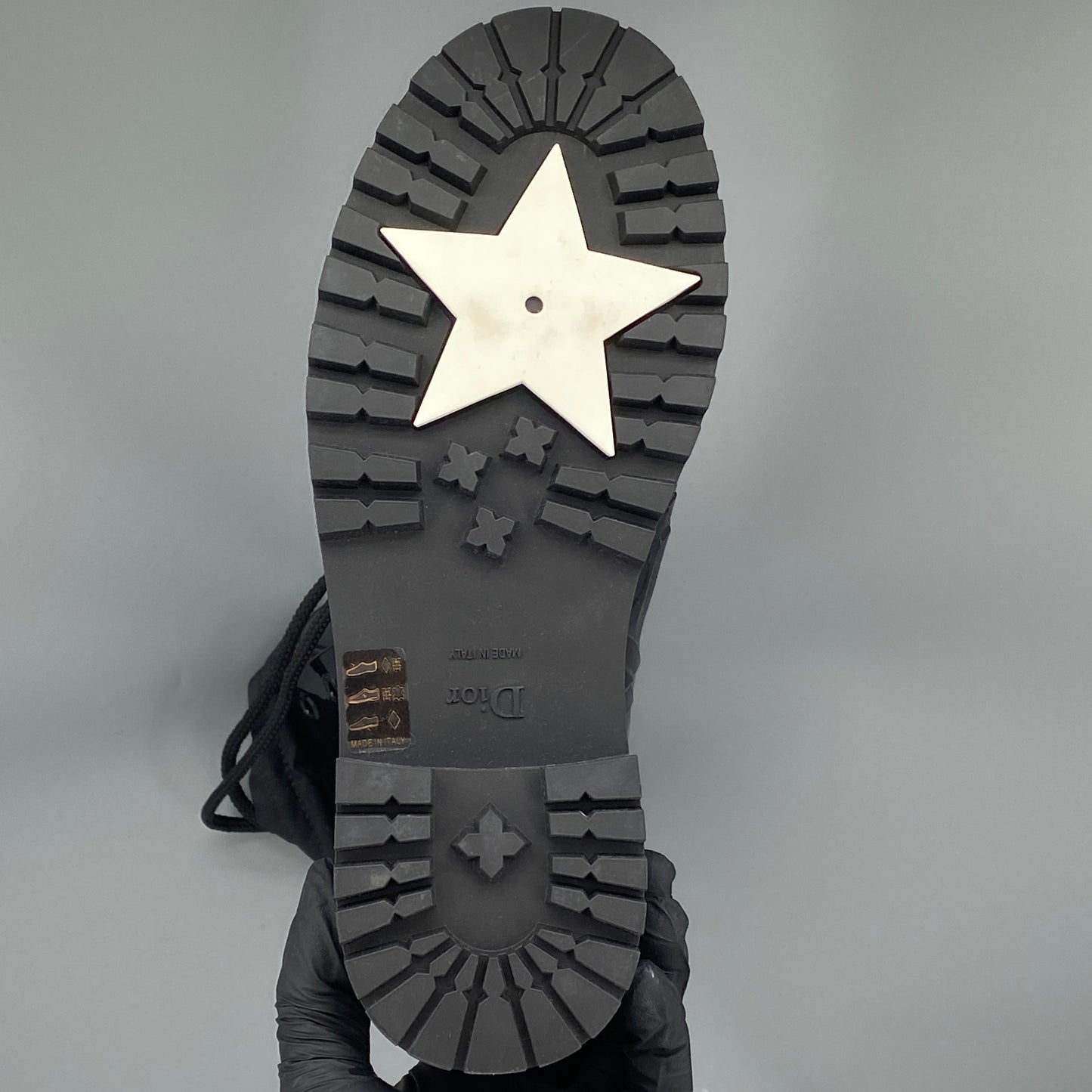 Christian Dior Women Lace‑Up Combat Boots Size 38 black