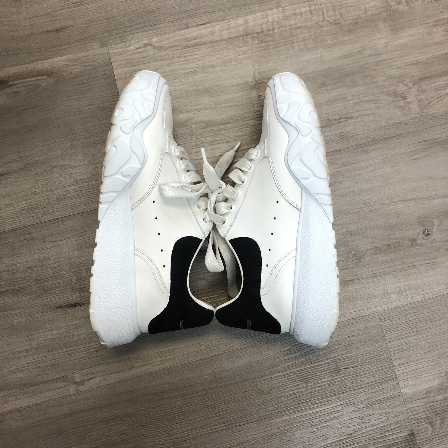 Alexander McQueen Oversized Platform Sneaker Shoes 36 White Black