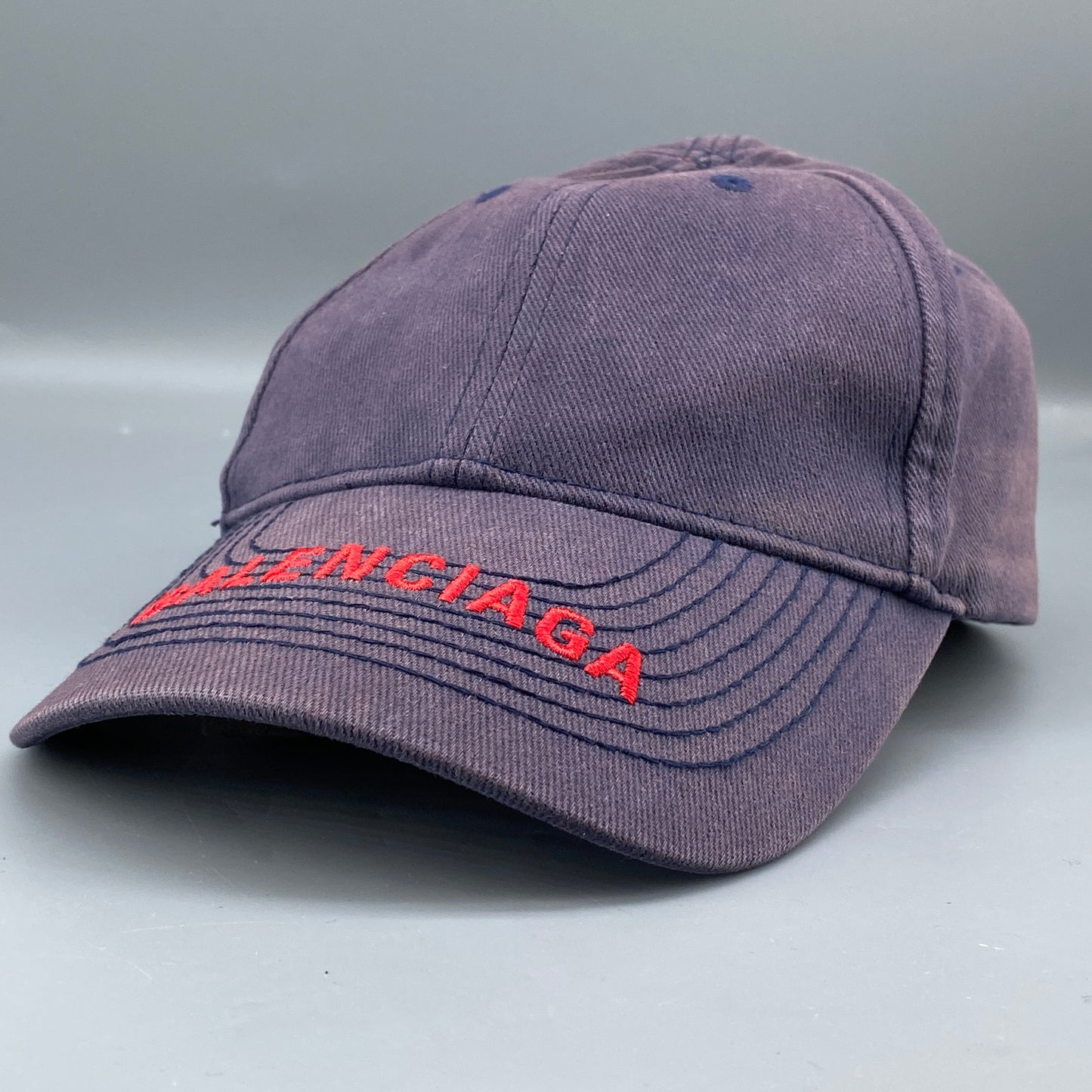 Balenciaga Baseball Cap Size 59cm Purple and Navy