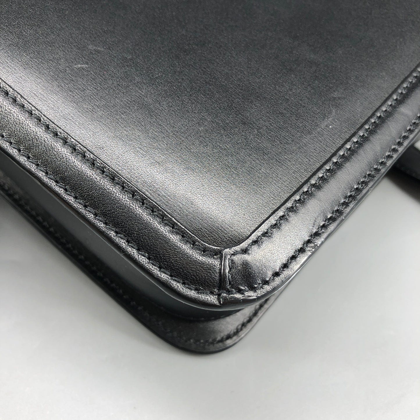 Saint Laurent Box Calfskin Solferino Satchel Bag Black