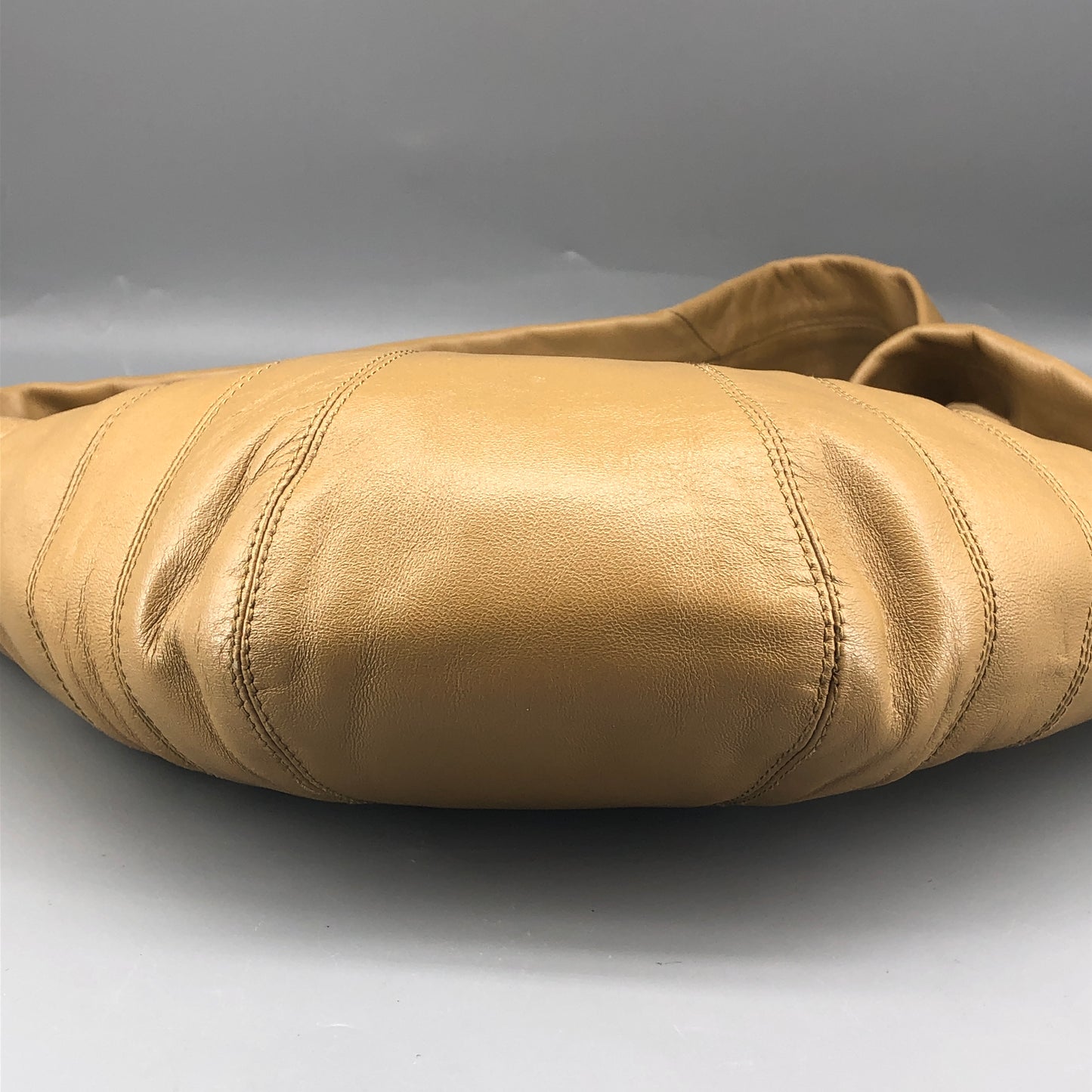 Lemaire Croissant Leather Shoulder Bag  Mustard Yellow