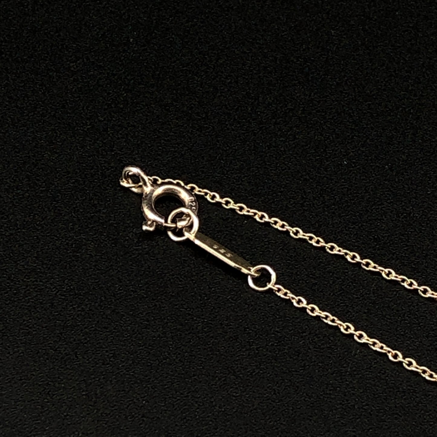 Tiffany & Co. 925 Silver Elsa Peretti Open Heart Pendant Necklace
