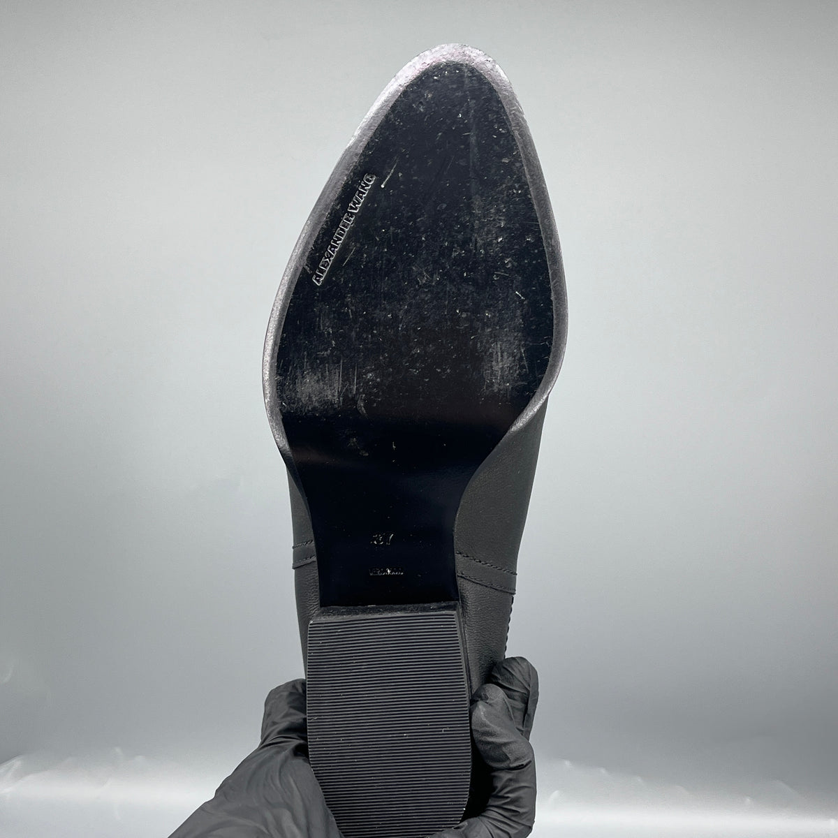 Alexander Wang Black Leather Chelsea Ankle Boots size 37