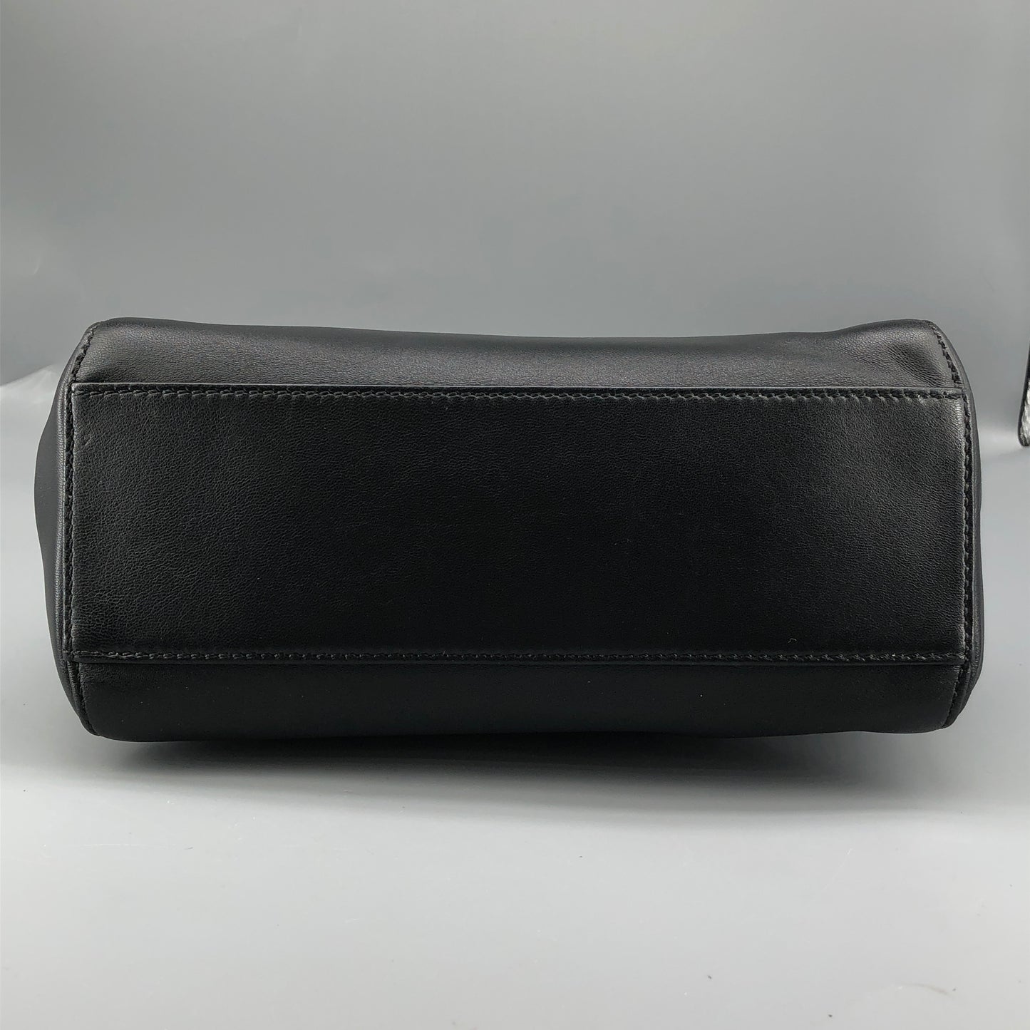 Fendi Mini Black Smooth Leather Peekaboo Handbag